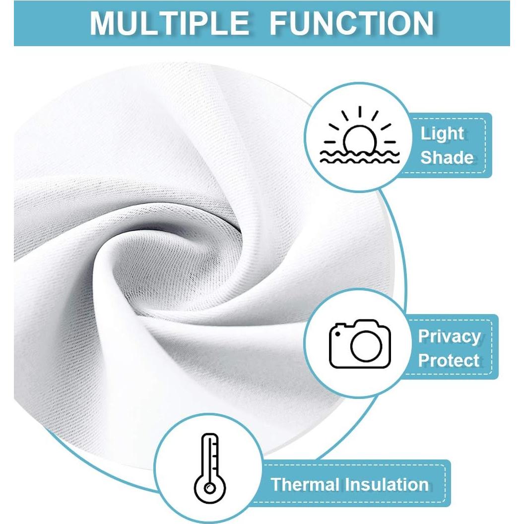 Cortina RYB HOME Autoadhesiva 26x69 cm Blackout Blanca