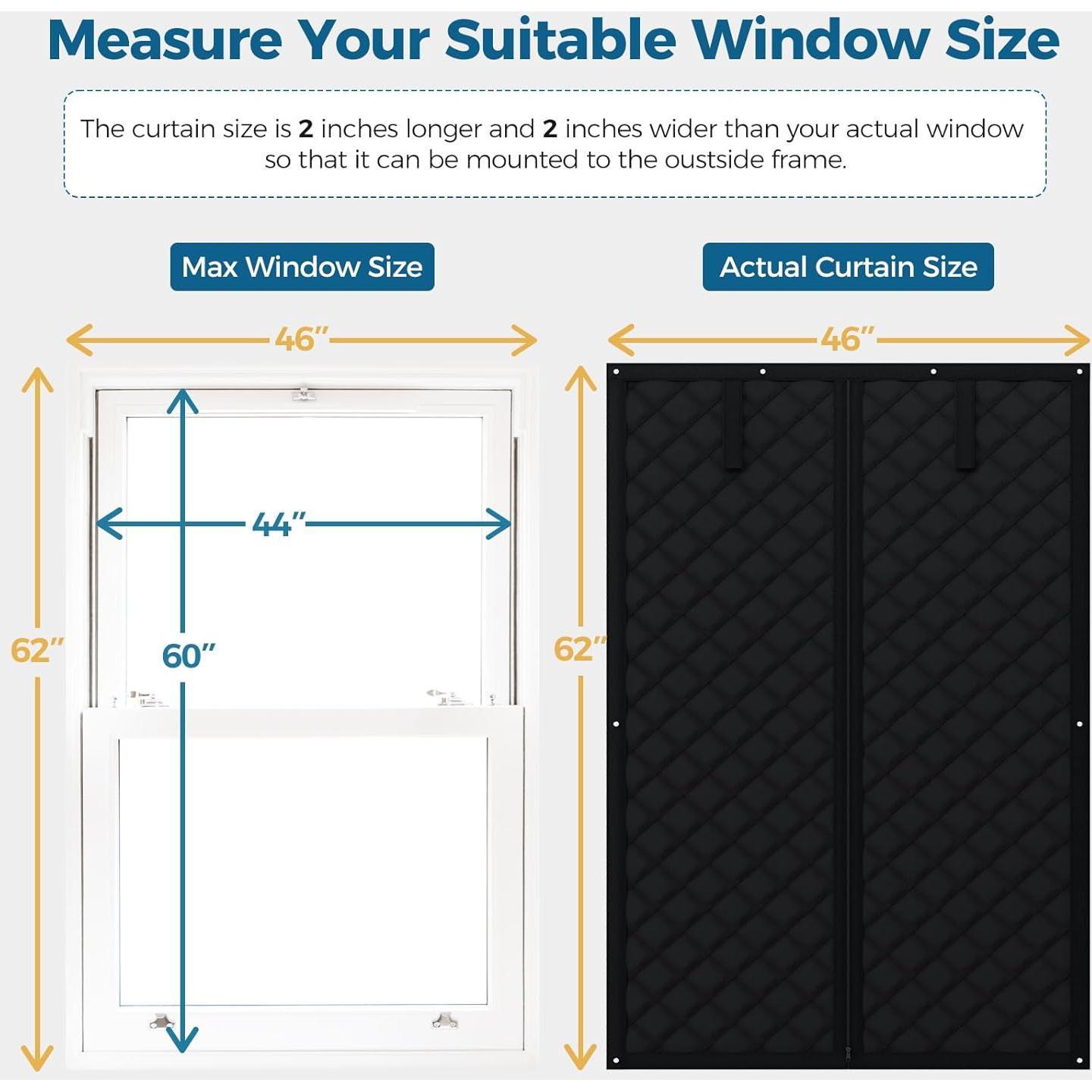 Cortina Térmica Aislante Augblinds 116x157 cm para Ventanas
