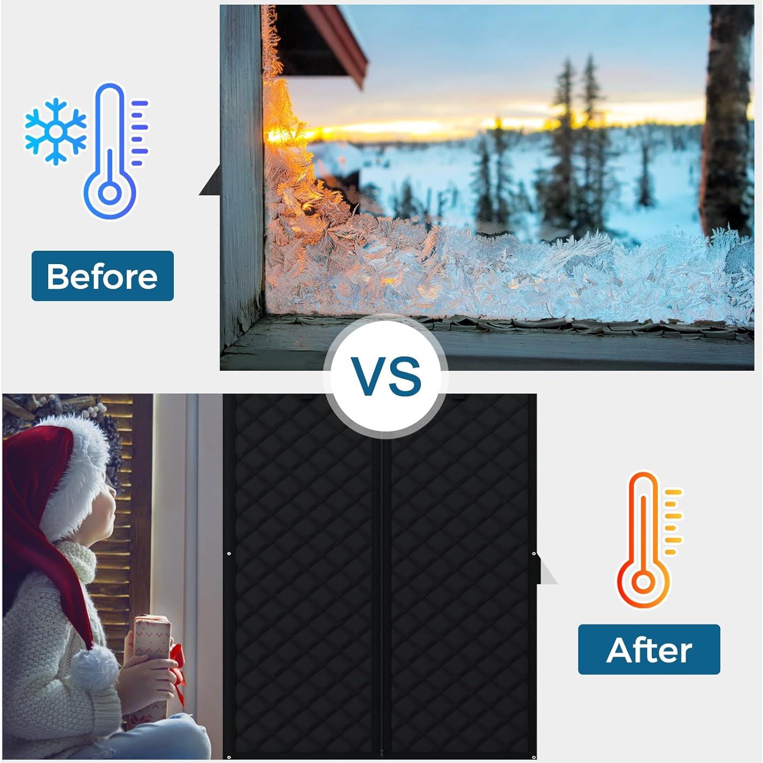 Cortina Térmica Aislante Augblinds 116x157 cm para Ventanas