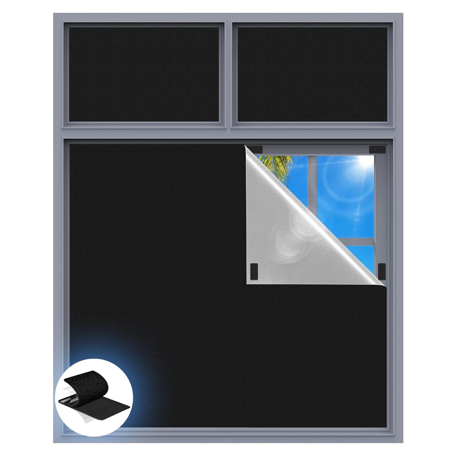 Cortinas Blackout Tlany 99x147 cm para Dormitorio - Negros