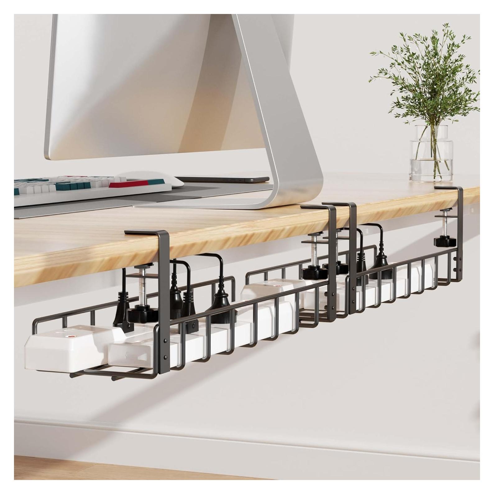 Paquete de 2 Bandejas de Gestión de Cables Xpatee 40x12x15 cm Negro