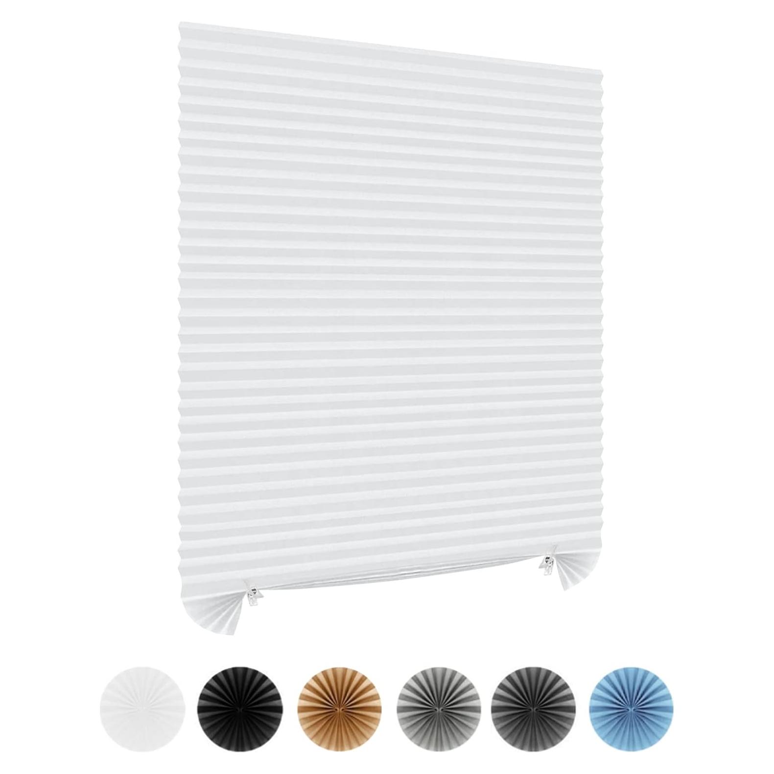 Persianas Plisadas Autoadhesivas Maritown 61x150 cm Blanco