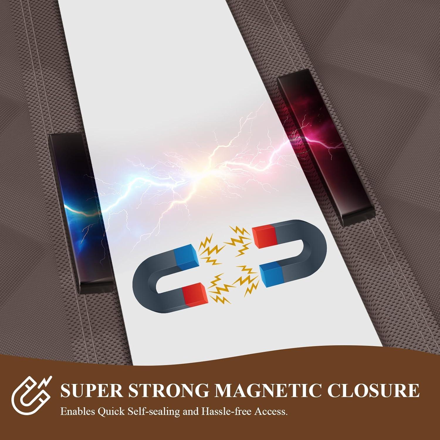 Cortina Térmica Aislante Magnética MAGZO 96.5x208.3cm Marrón