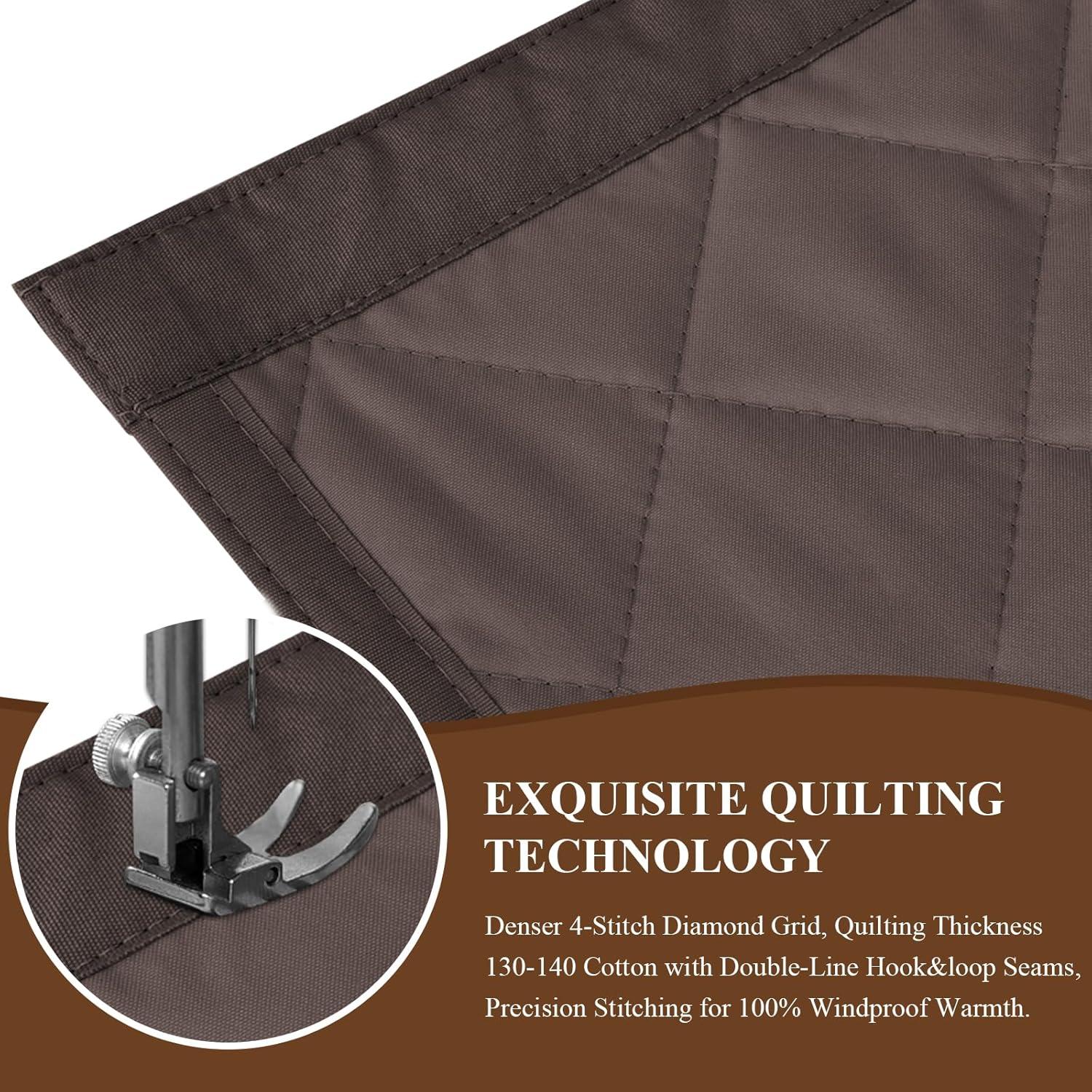 Cortina Térmica Aislante Magnética MAGZO 96.5x208.3cm Marrón