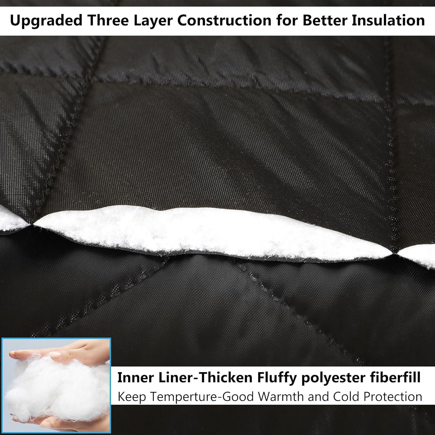 Cortina de Puerta Térmica Aislante HxLmn 188x205 cm Negra