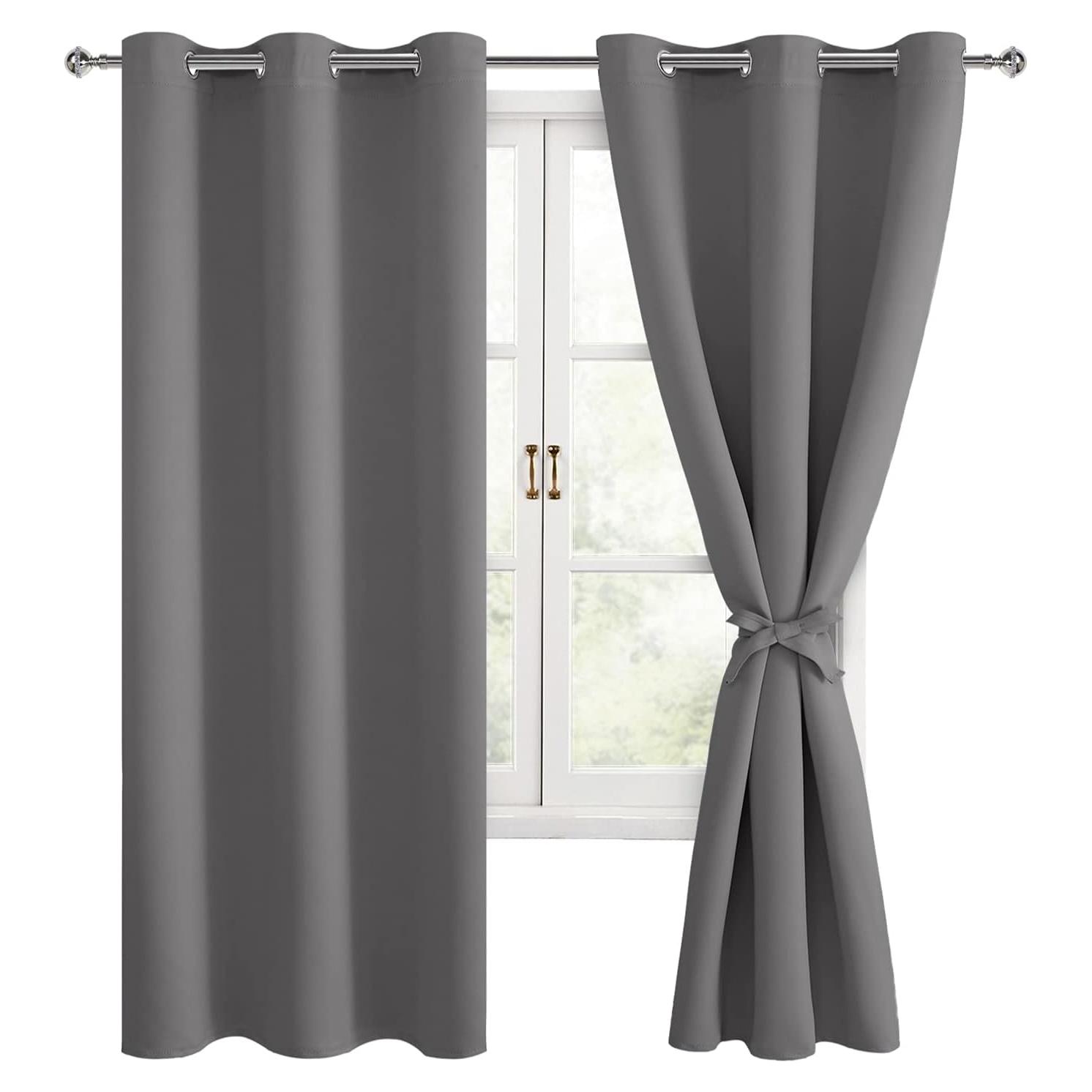 Cortinas Blackout Hiasan 2 Paneles 106.68 x 160.02 cm Gris Claro