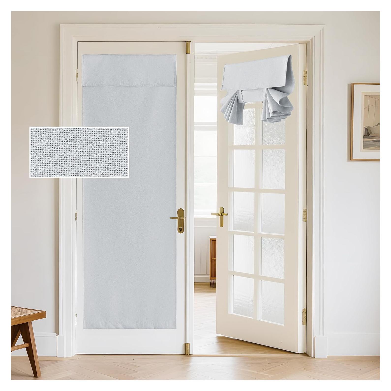 Cortina Opaca de Lino RYB HOME 66x203 cm Blanca Grisácea