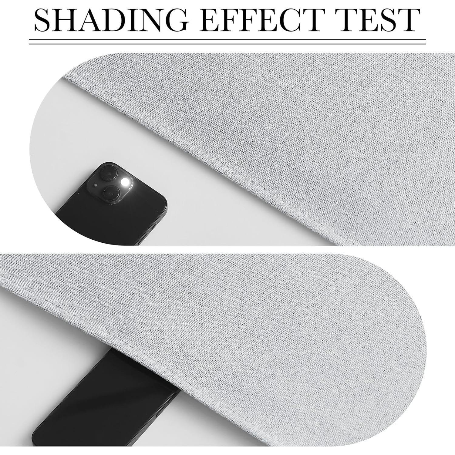 Cortina Opaca de Lino RYB HOME 66x203 cm Blanca Grisácea