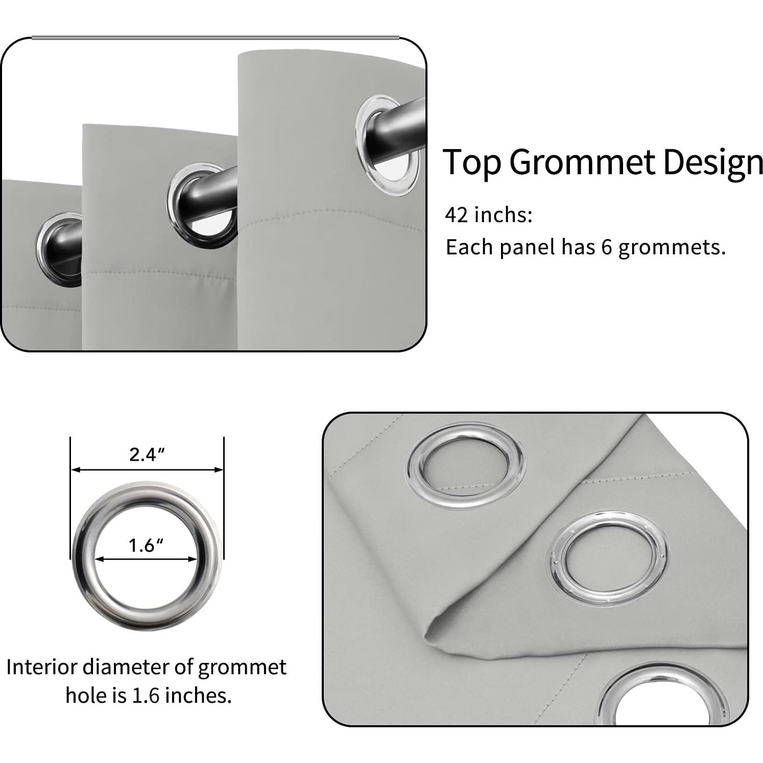 Cortinas Blackout Easy-Going 2 Paneles 106.68x160 cm Gris Claro