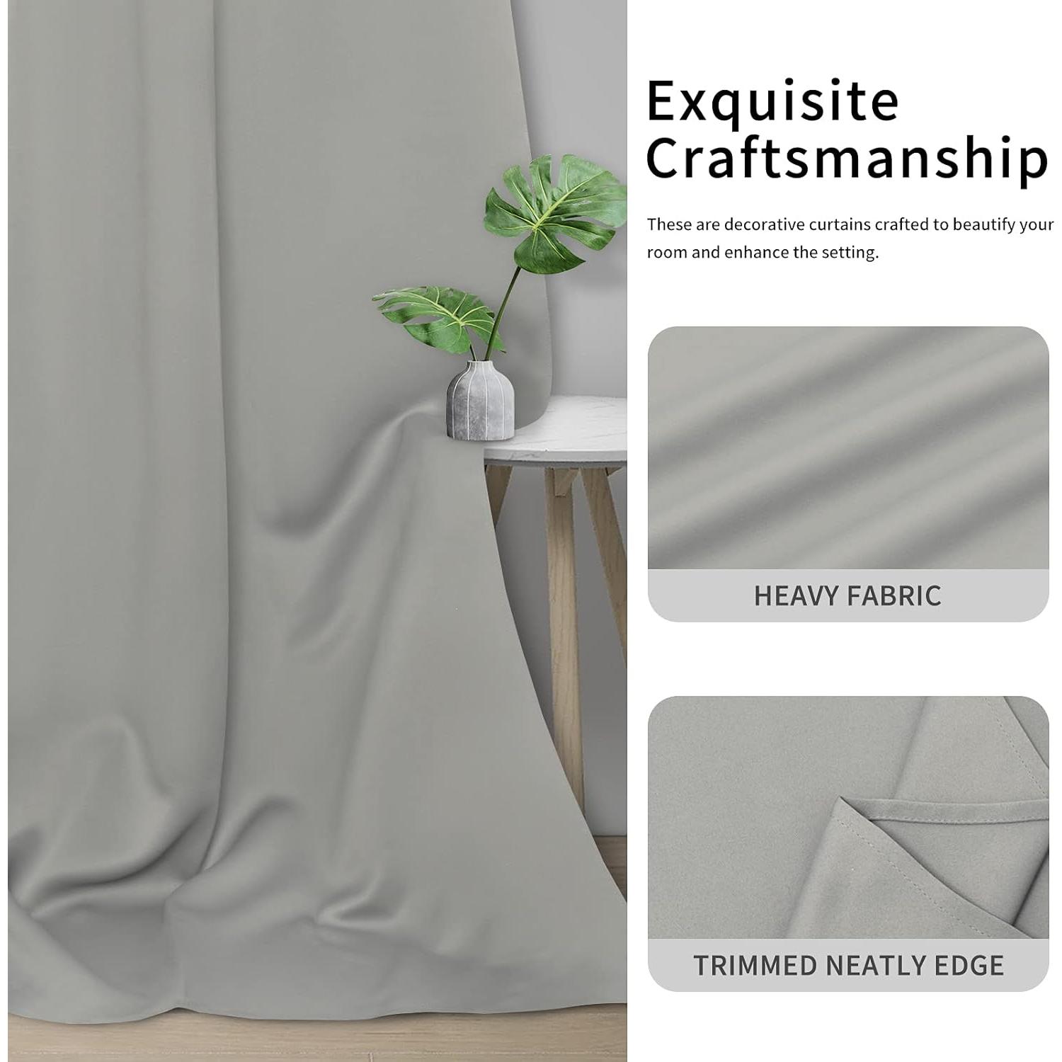 Cortinas Blackout Easy-Going 2 Paneles 106.68x160 cm Gris Claro