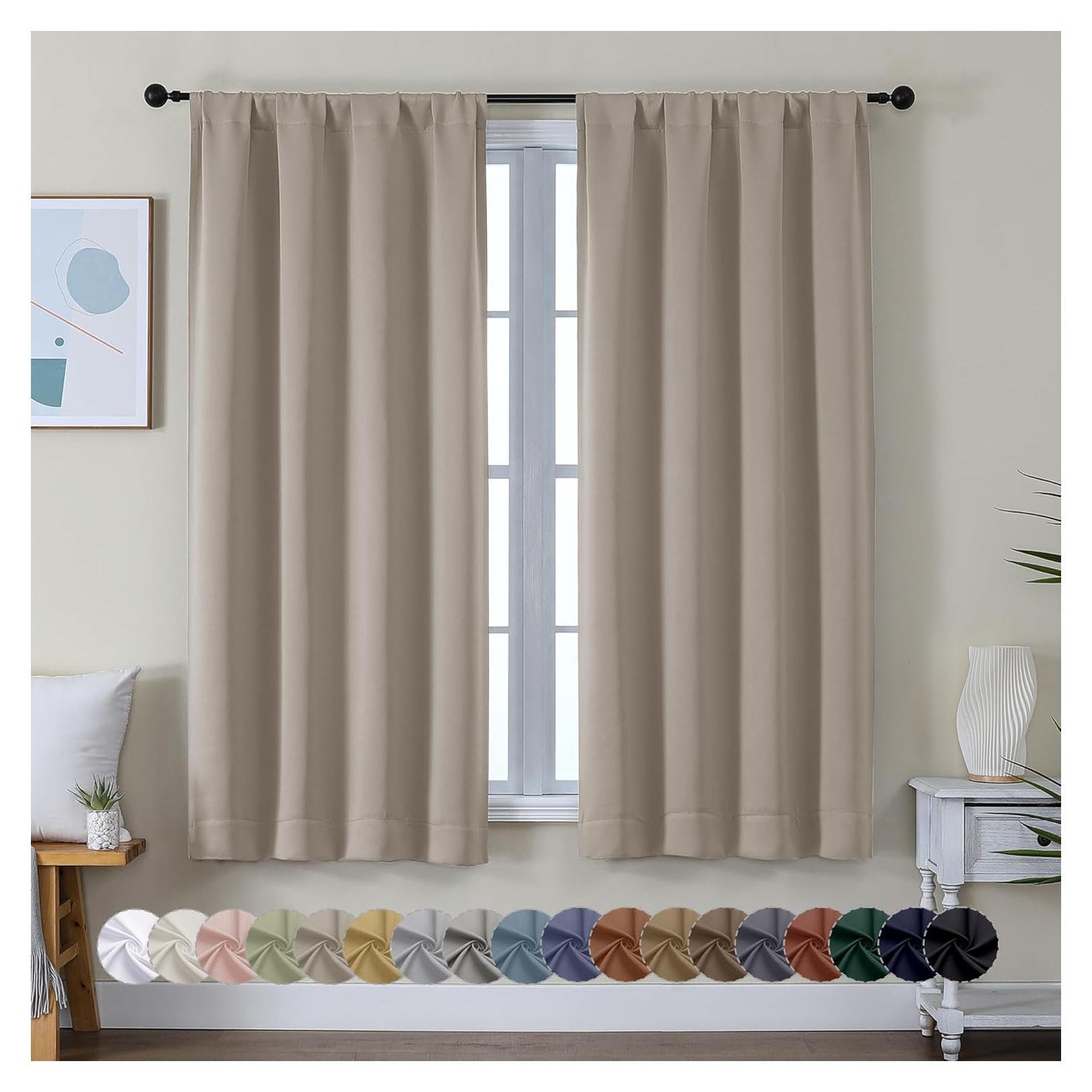 Cortinas Blackout Simplebrand 2 Paneles 101.6x160 cm Piedra