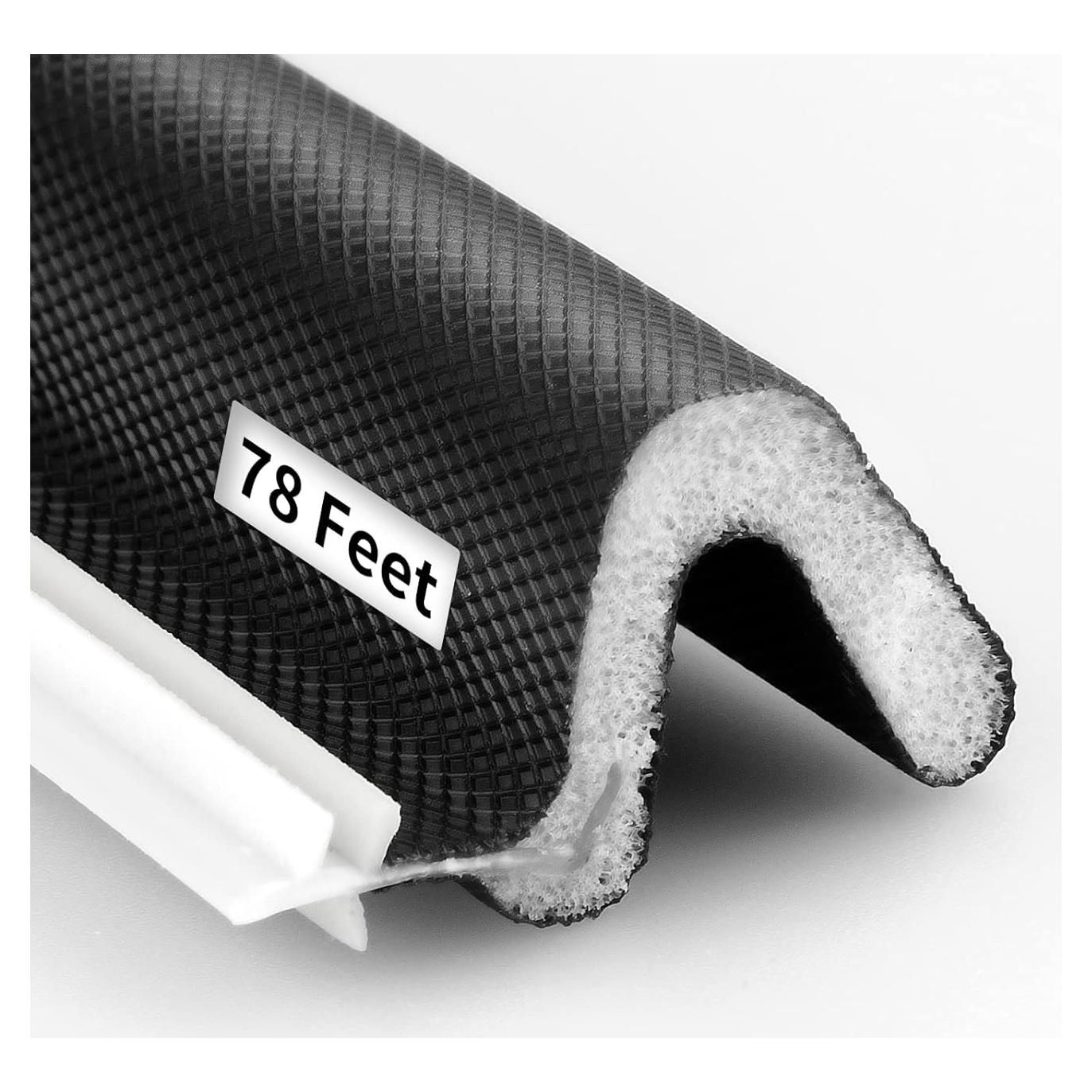 Kit de Sellado y Aislamiento para Puertas SZZSAF 23.77m Negro