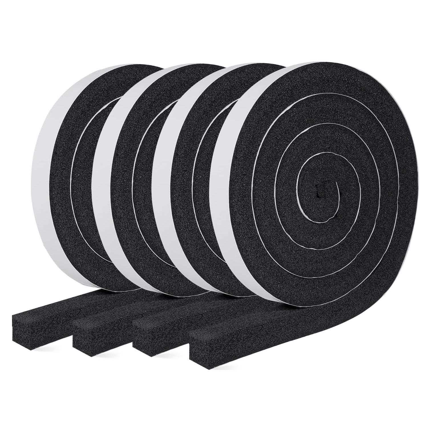 MAGZO Burlete de Espuma Aislante 1" x 1" x 8m - 4 Rollos