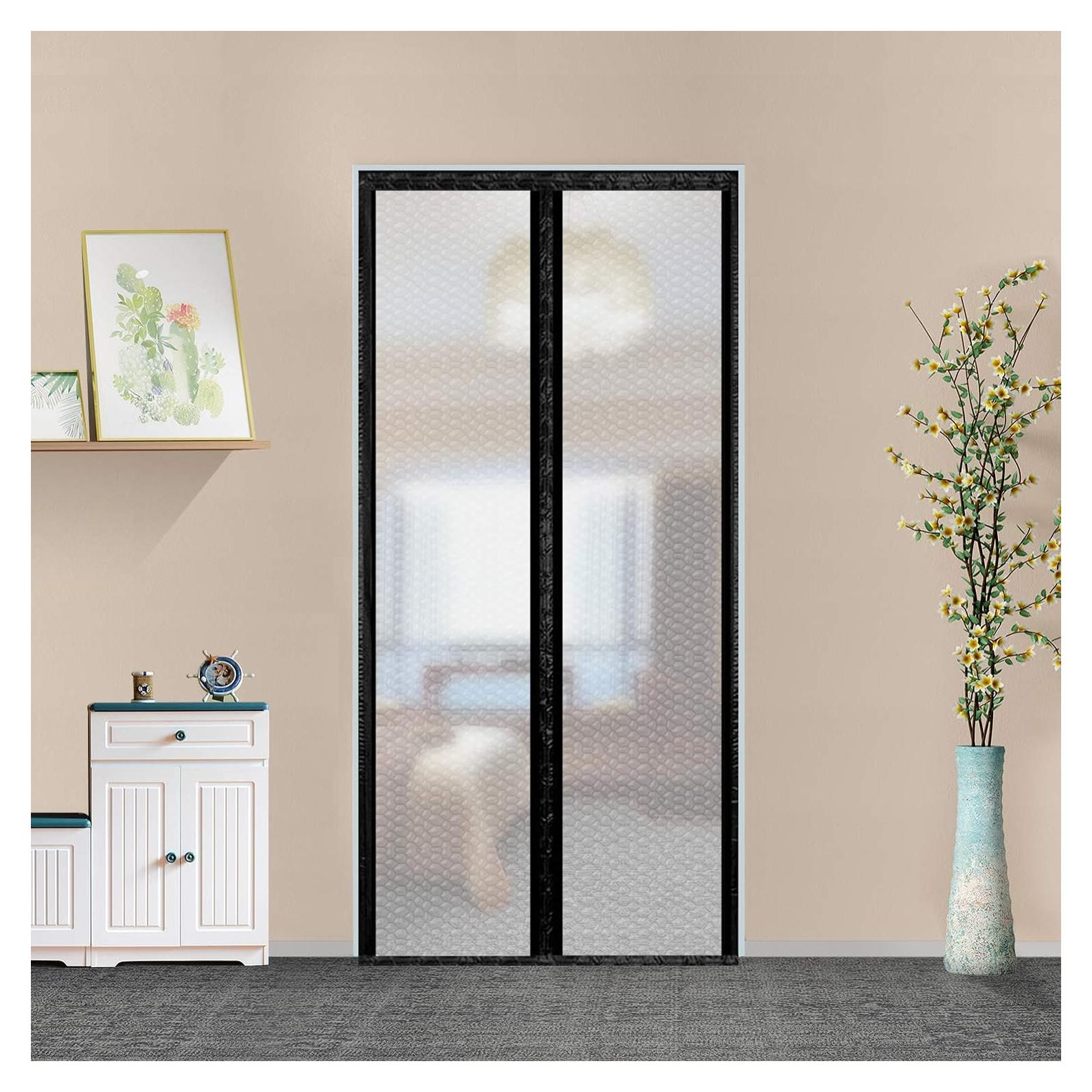 Cortina de Puerta Aislante Magnética SANJIANKER 36x82 Negro