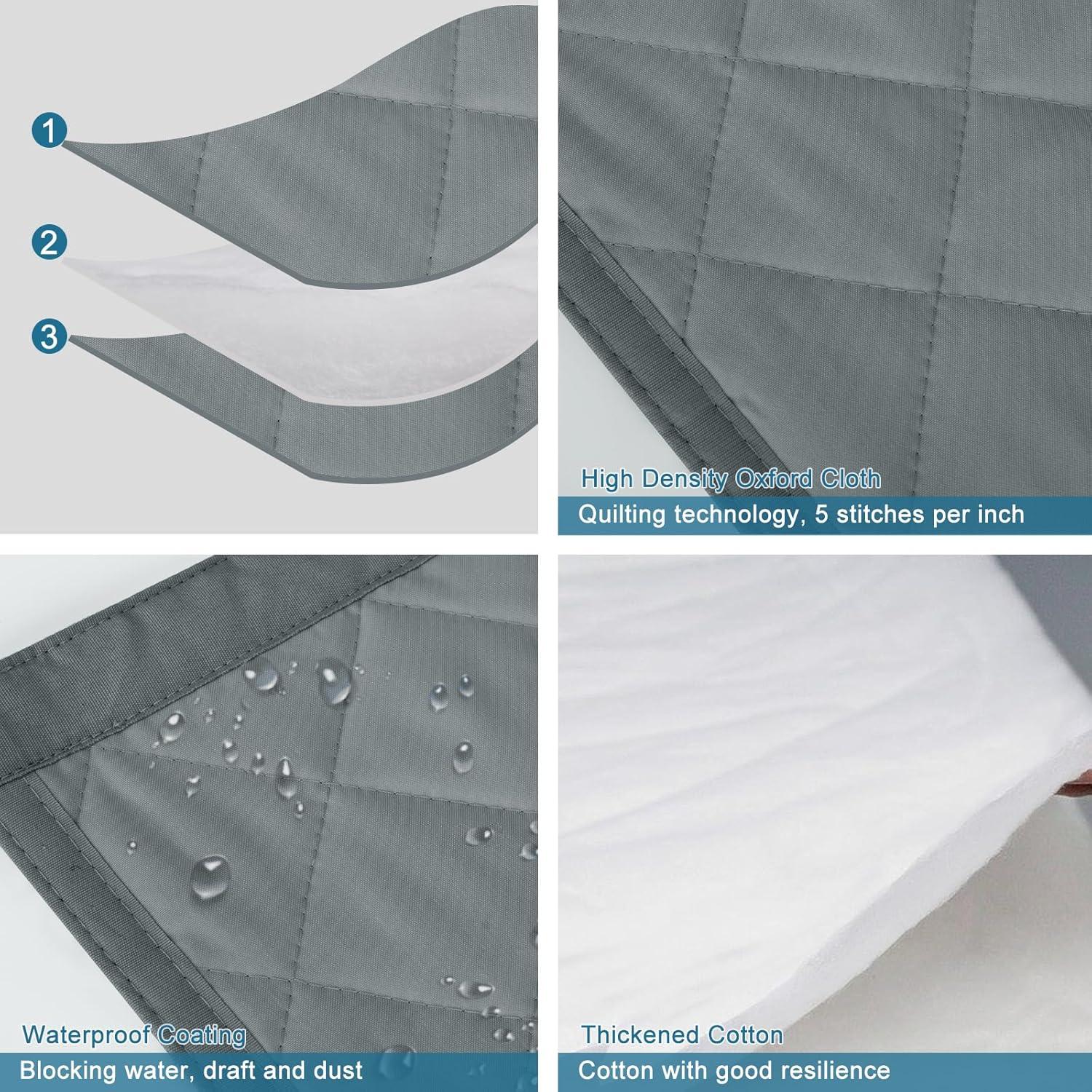 Cortina Térmica Aislada Magnética Augblinds 183x203 cm Gris