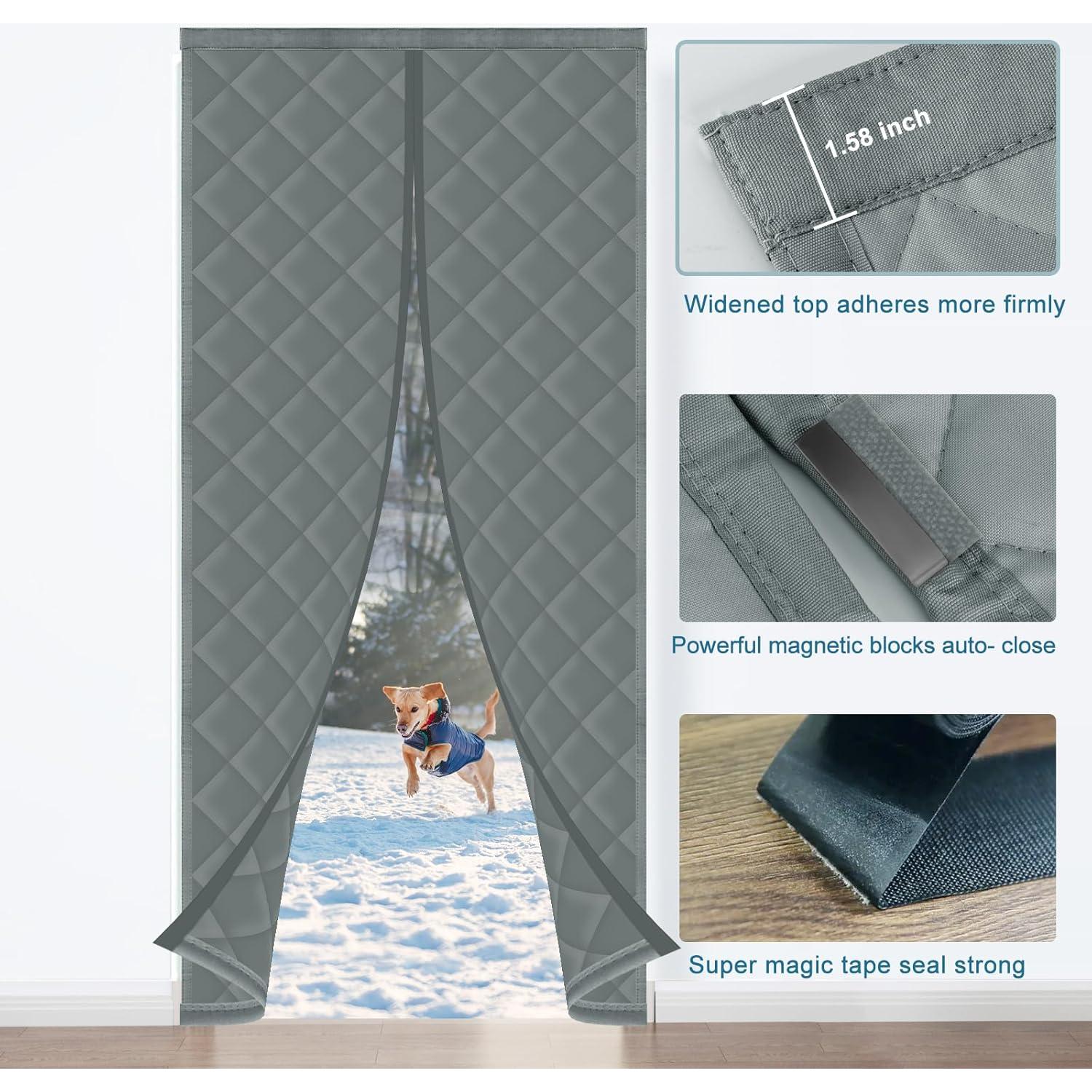 Cortina Térmica Aislada Magnética Augblinds 183x203 cm Gris