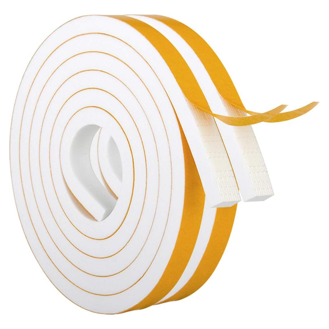 Burlete autoadhesivo ToLanbbt 1.27 cm x 0.64 cm x 7.92 m blanco