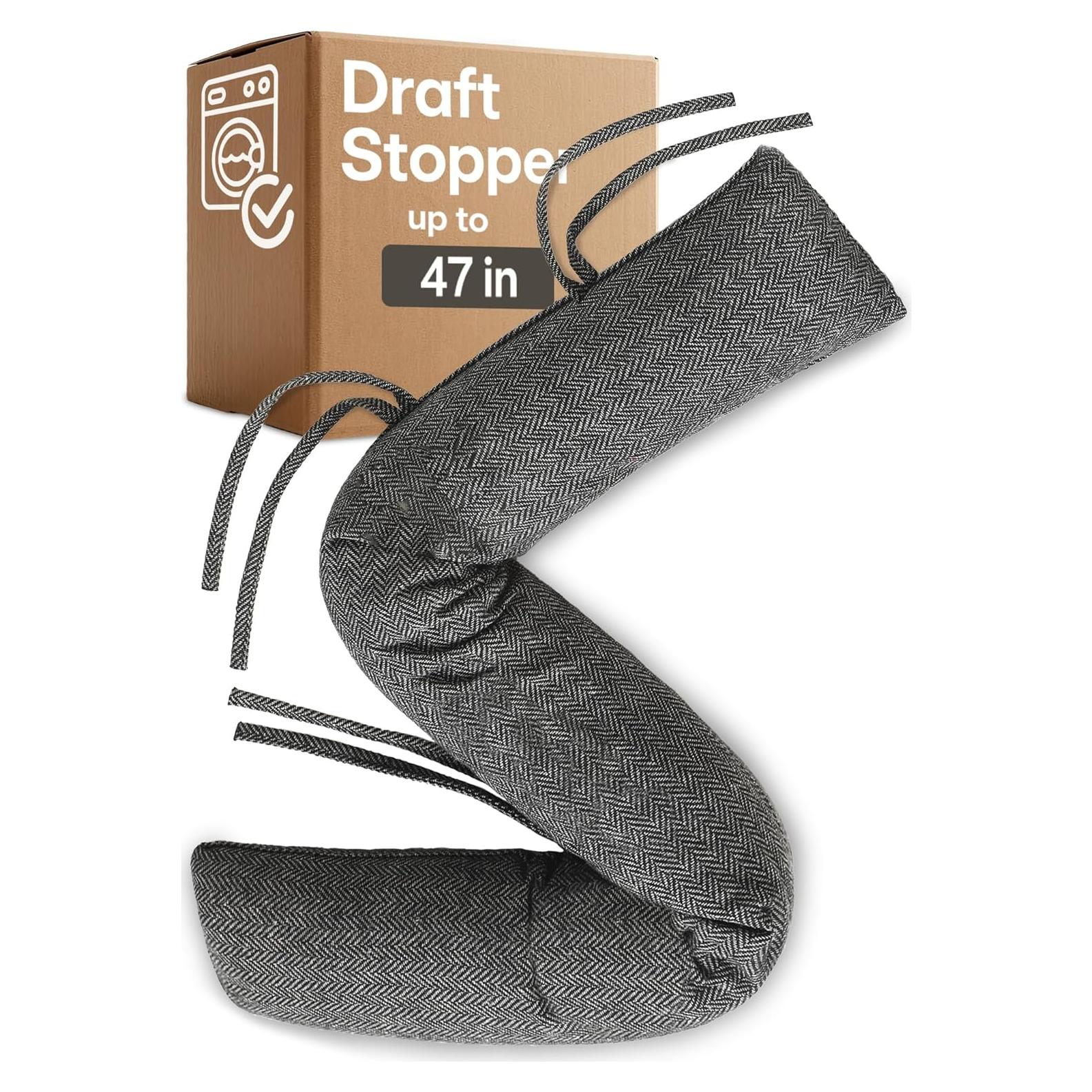 Detenedor de Corrientes Praknu 119 cm Gris - Bloqueador de Puertas