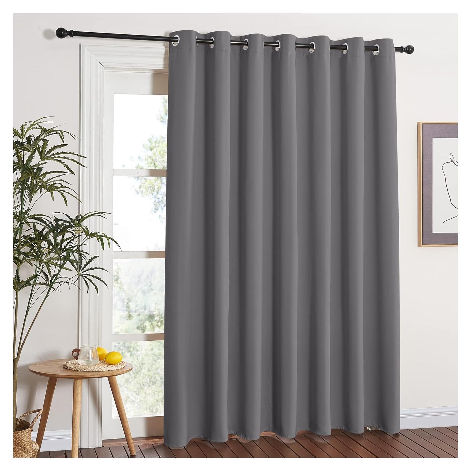 Cortina Blackout NICETOWN Gris 100x84 cm Aislante Térmico