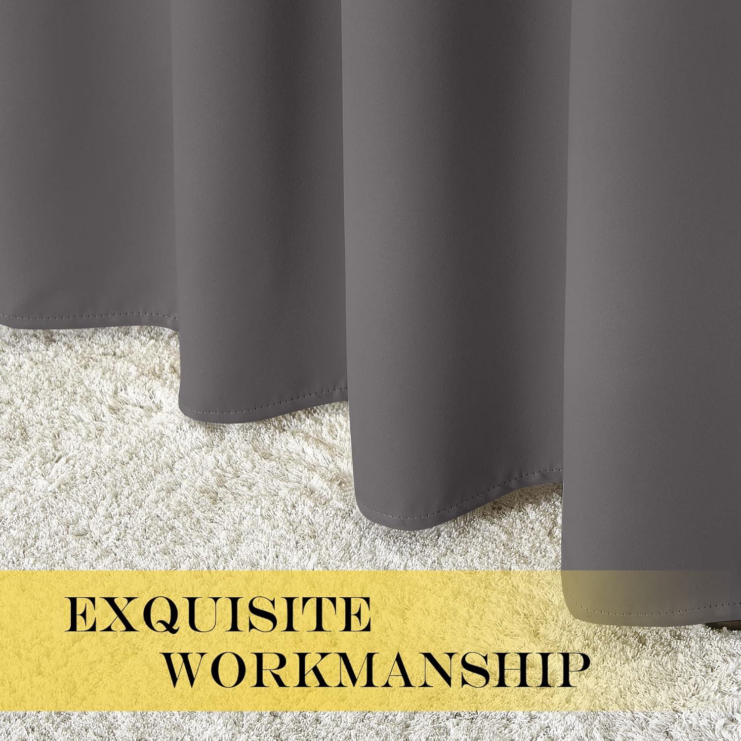 Cortina Blackout NICETOWN Gris 100x84 cm Aislante Térmico