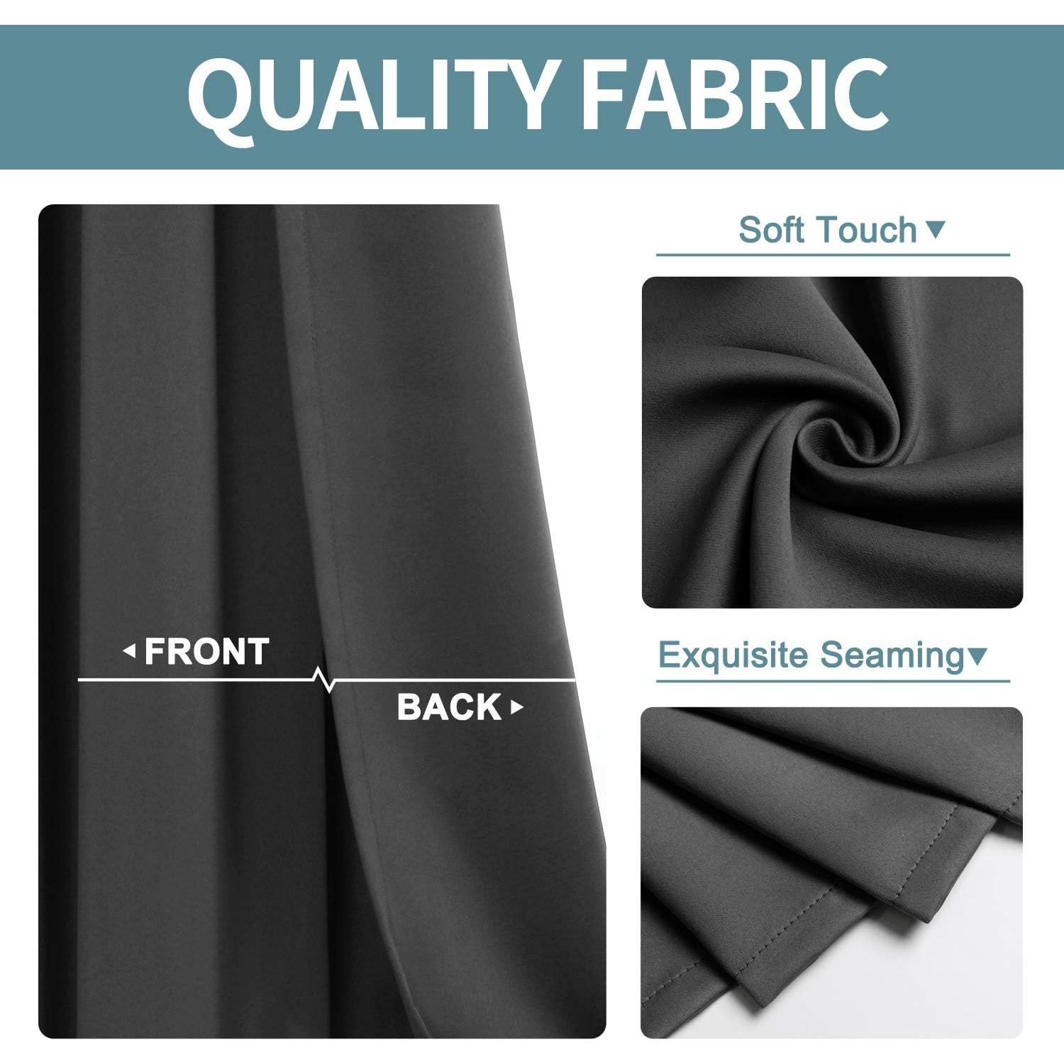 Cortina Blackout ChrisDowa 86x203 cm Gris Oscuro Aislante