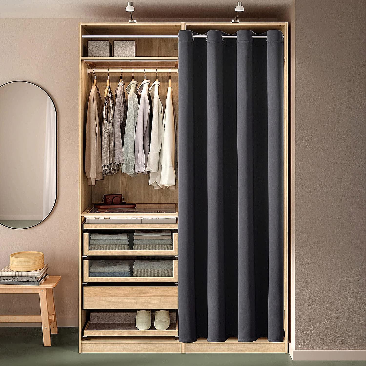 Cortina Blackout ChrisDowa 86x203 cm Gris Oscuro Aislante