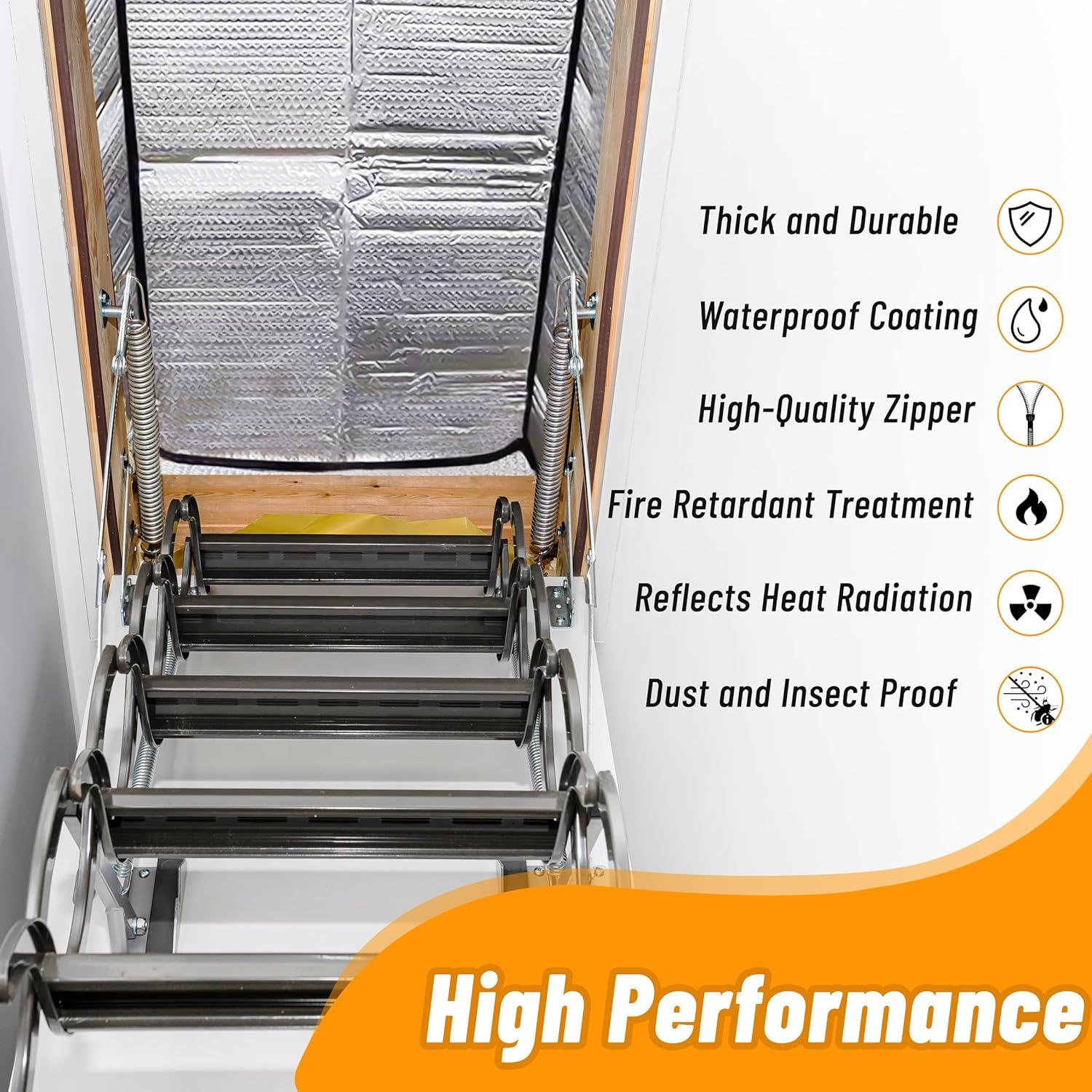 Cubierta de Aislamiento para Escaleras de Ático MoHern 137x64 cm