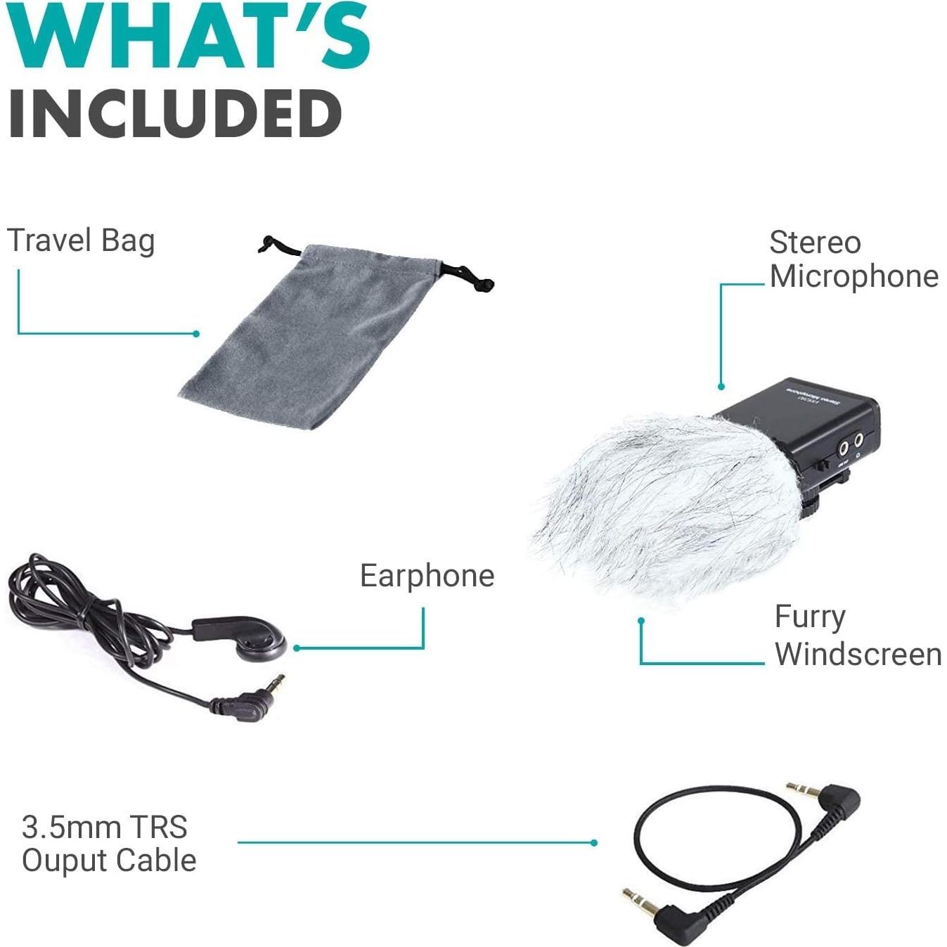 Micrófono Estéreo Movo VXR280 para Cámara DSLR - Condensador Ajustable