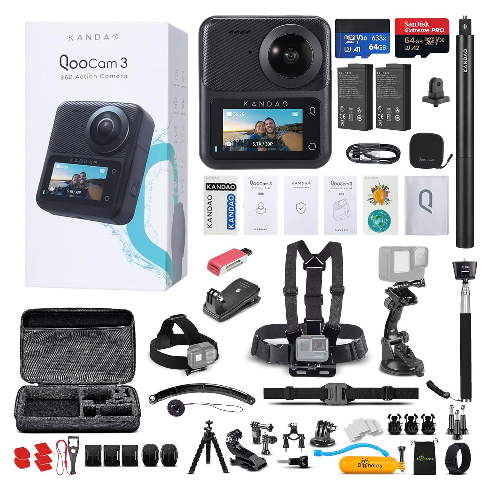 Cámara de Acción 360° KanDao QooCam 3 5.7K Impermeable