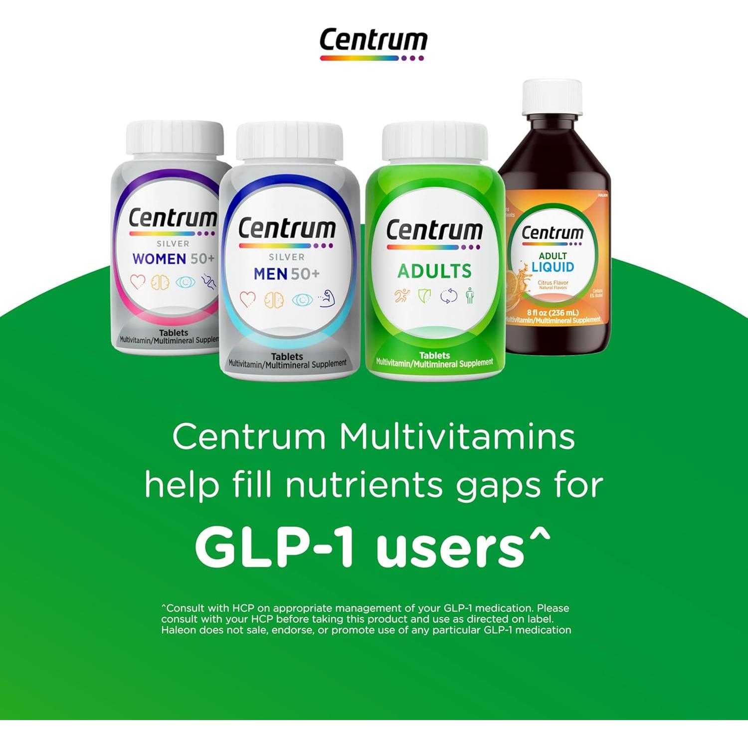 Centrum Silver Multivitamina Hombres 50+ 200 Tabletas Vitamina D3