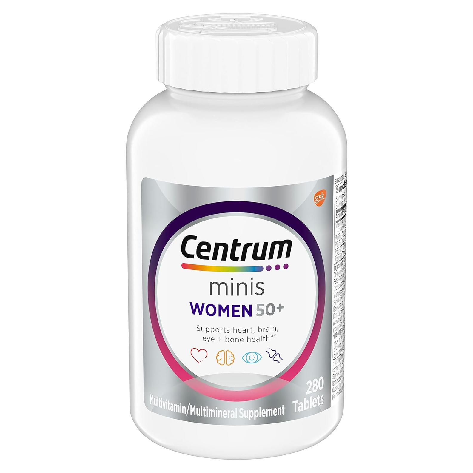 Centrum Silver Multivitamina Mujeres 50+ 280 Tabletas D3 B Calcio