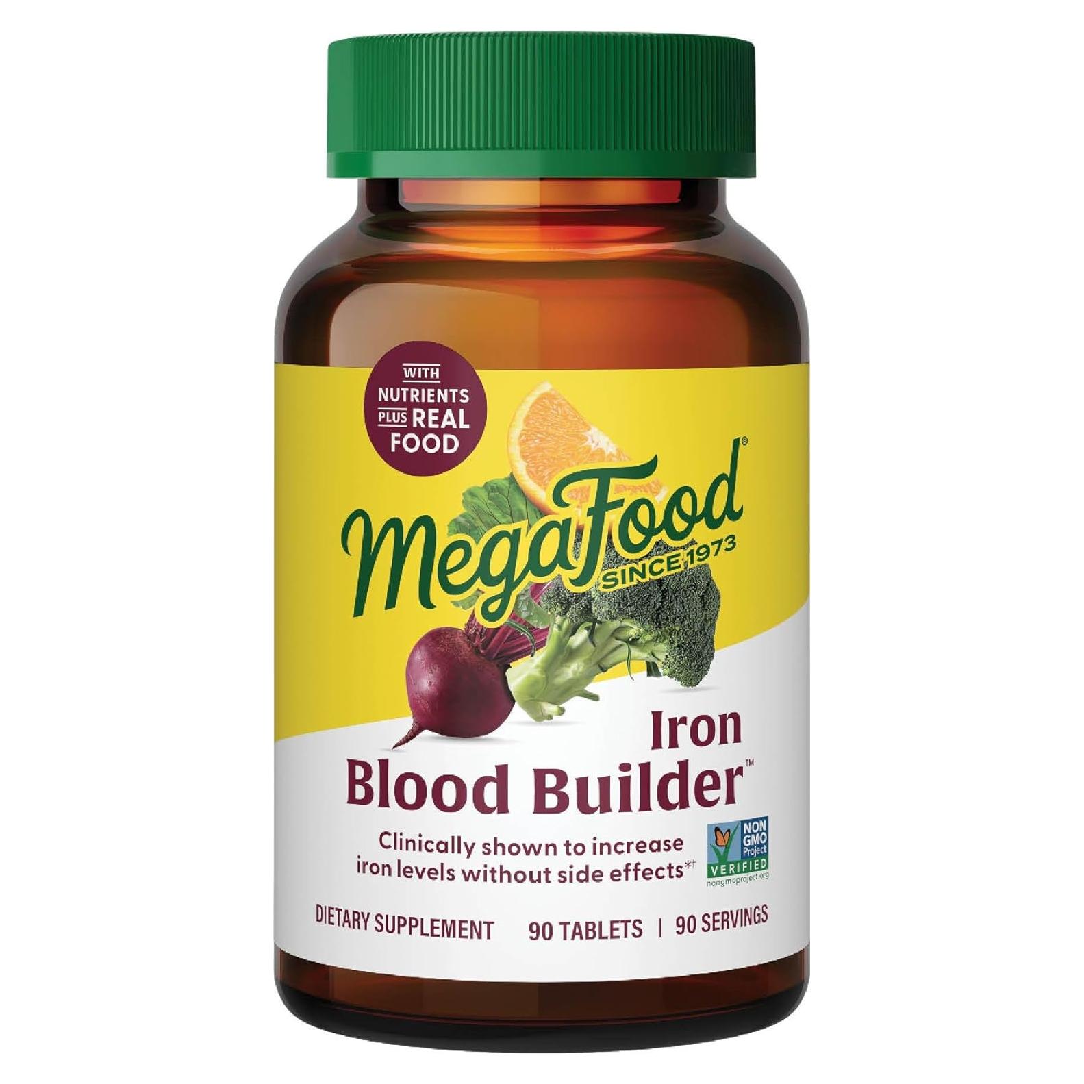 Suplemento de Hierro MegaFood Blood Builder 90 Tabletas Veganas