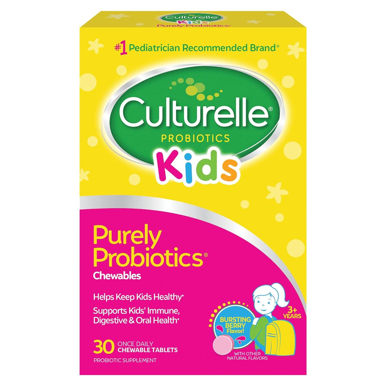 Probioticos Masticables Culturelle Kids 30 Unidades Sabor Baya