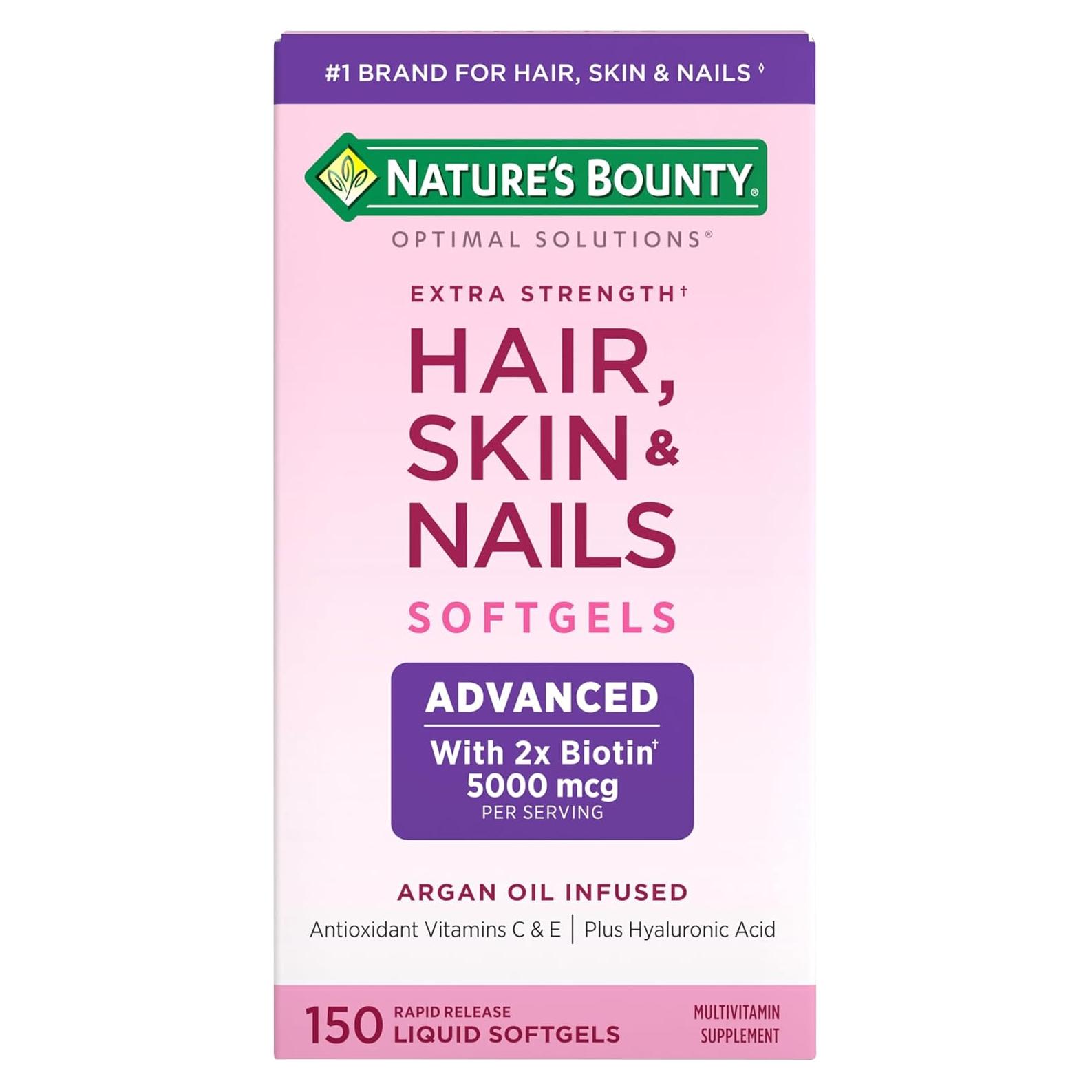 Suplemento Vitamínico Nature's Bounty 150 Geles Cabello Piel Uñas