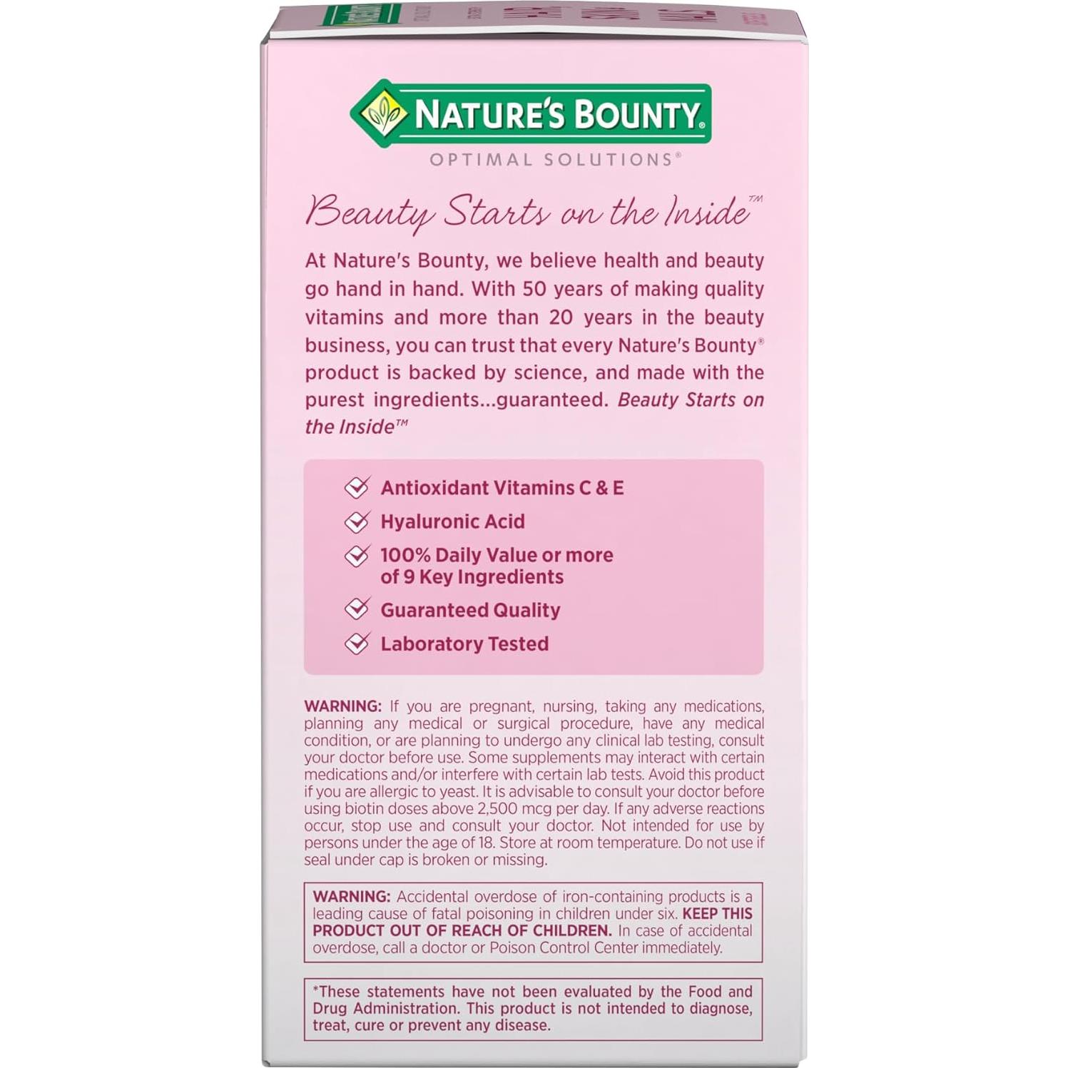 Suplemento Vitamínico Nature's Bounty 150 Geles Cabello Piel Uñas