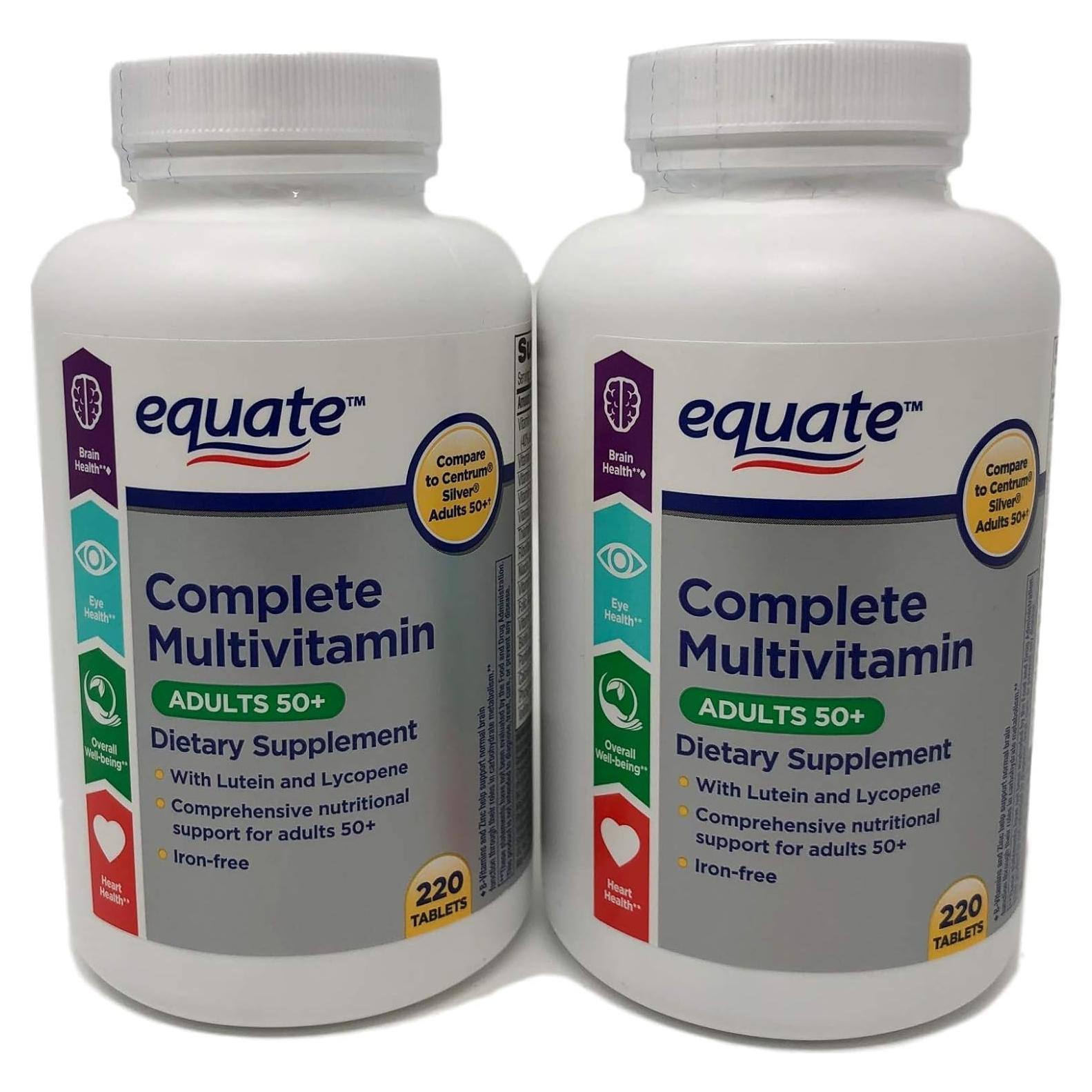 Multivitamina Completa Adultos 50+ Equate 400 Tabletas