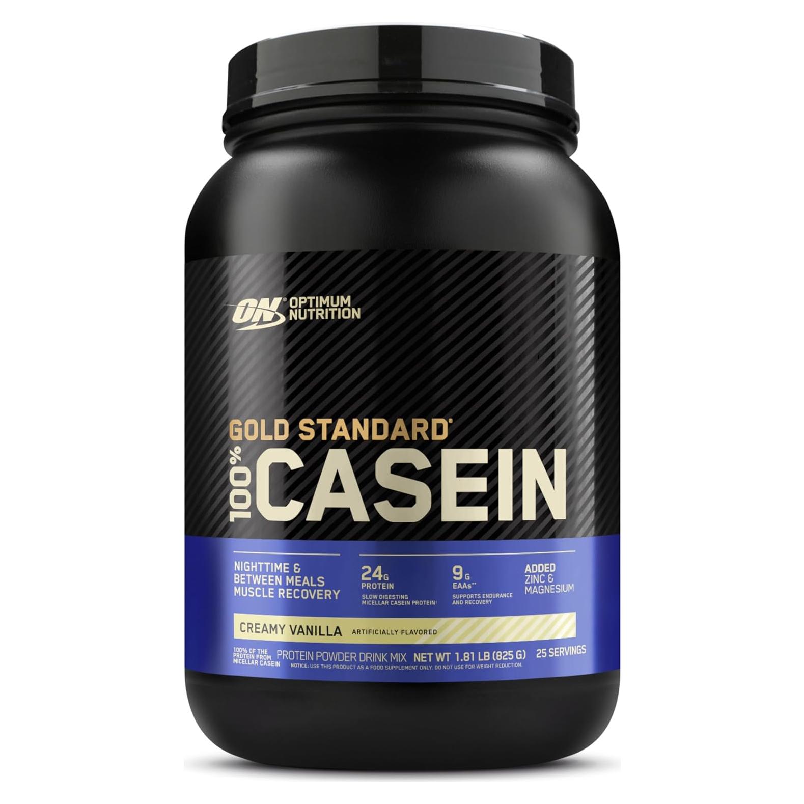 Optimum Nutrition Gold Standard Caseína 0.82 kg Vainilla Cremosa 25 Porciones