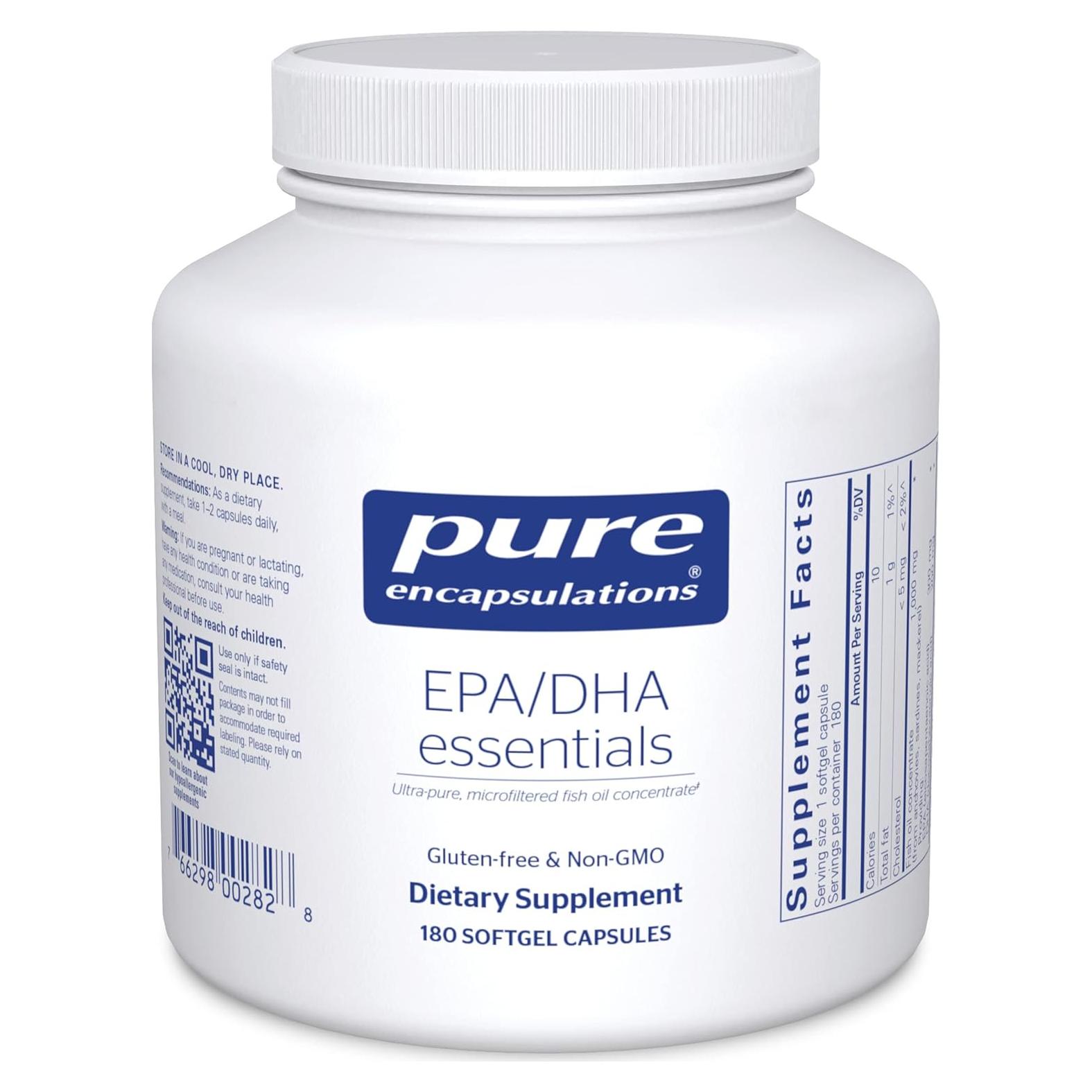 Suplemento Omega 3 Pure Encapsulations EPA DHA 180 Cápsulas