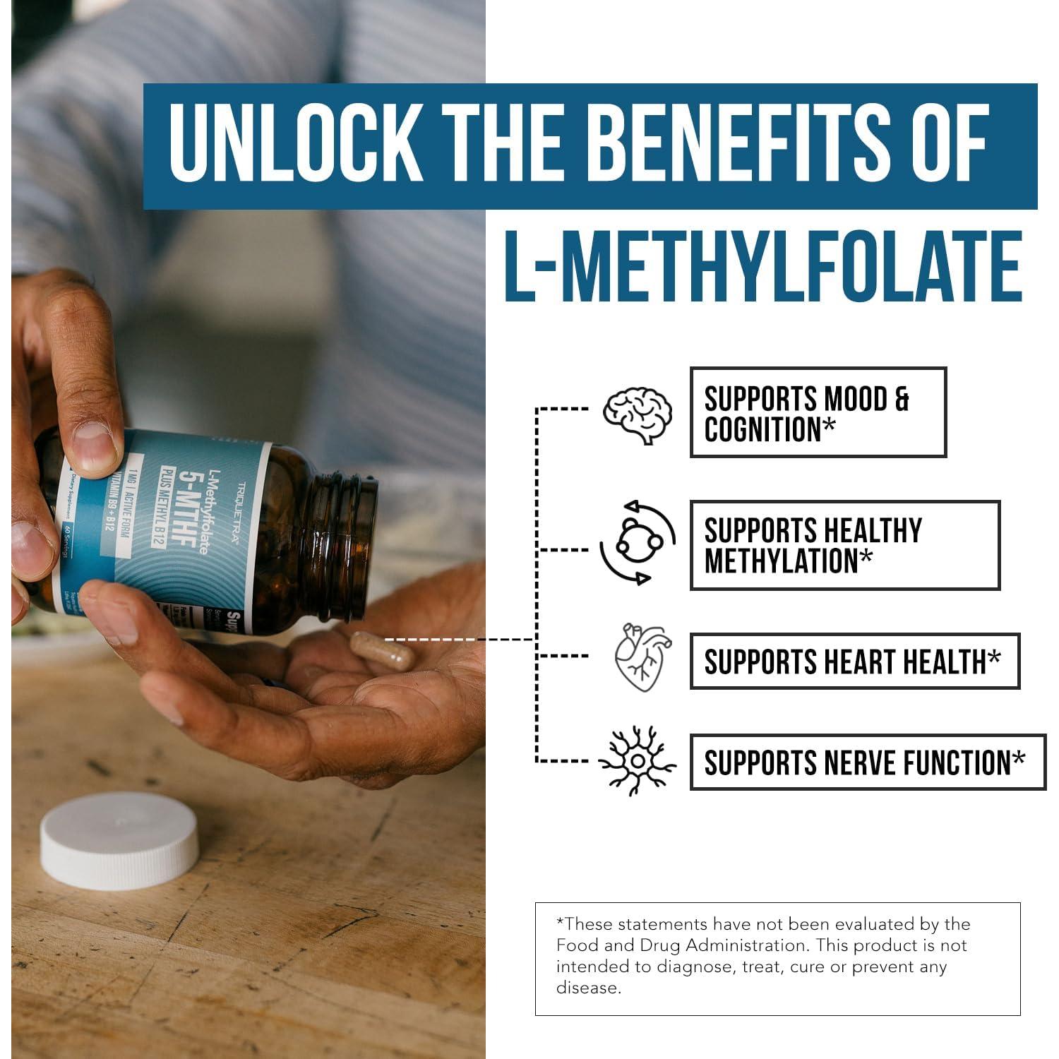 L-Metilfolato 1000 mcg Triquetra Health - 60 Cápsulas