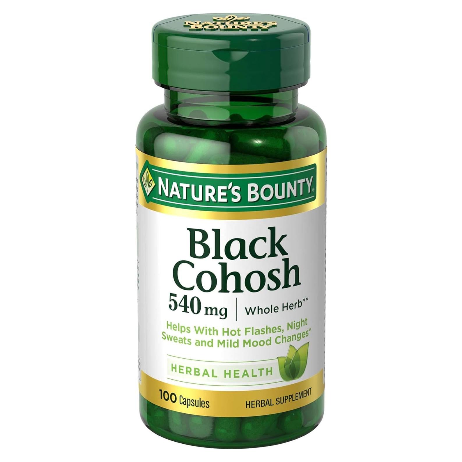 Suplemento Cohosh Negro Nature's Bounty 540 mg 100 Cápsulas