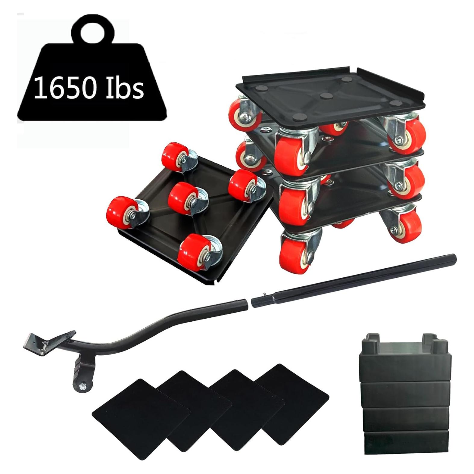 Carretilla para Muebles KAZBFDUB 5 Ruedas 816 kg Rojo