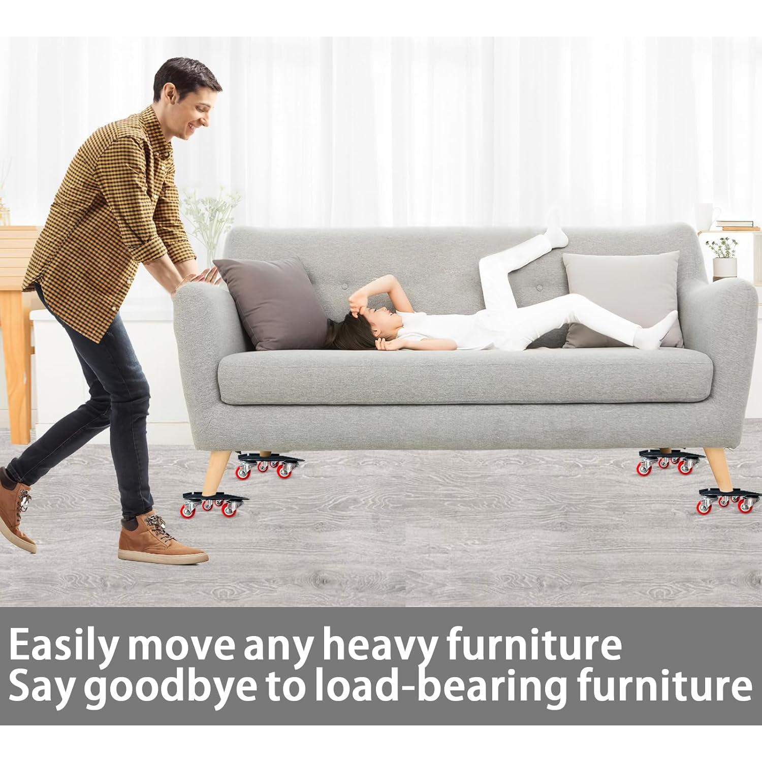 Carretilla para Muebles KAZBFDUB 5 Ruedas 816 kg Rojo