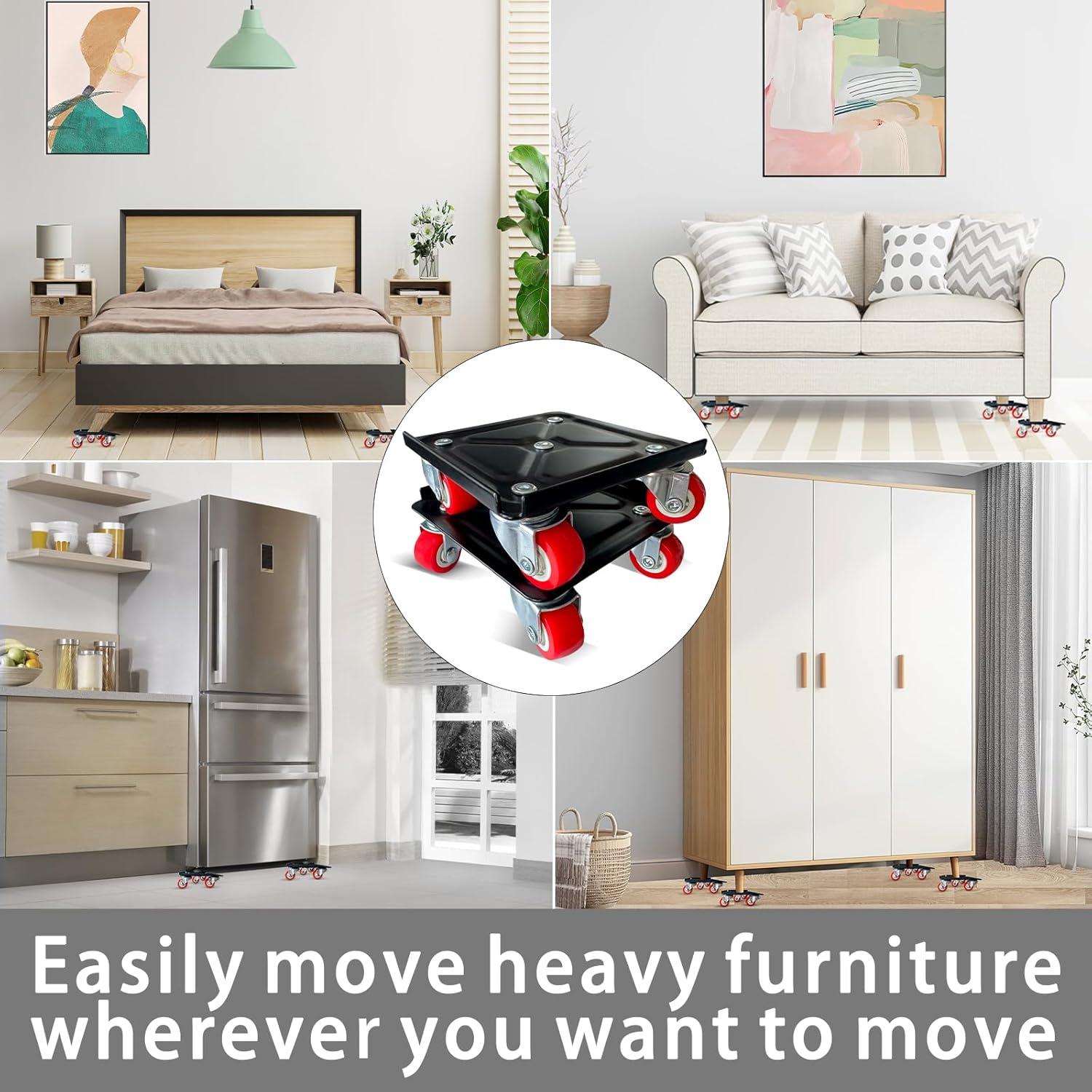 Carretilla para Muebles KAZBFDUB 5 Ruedas 816 kg Rojo