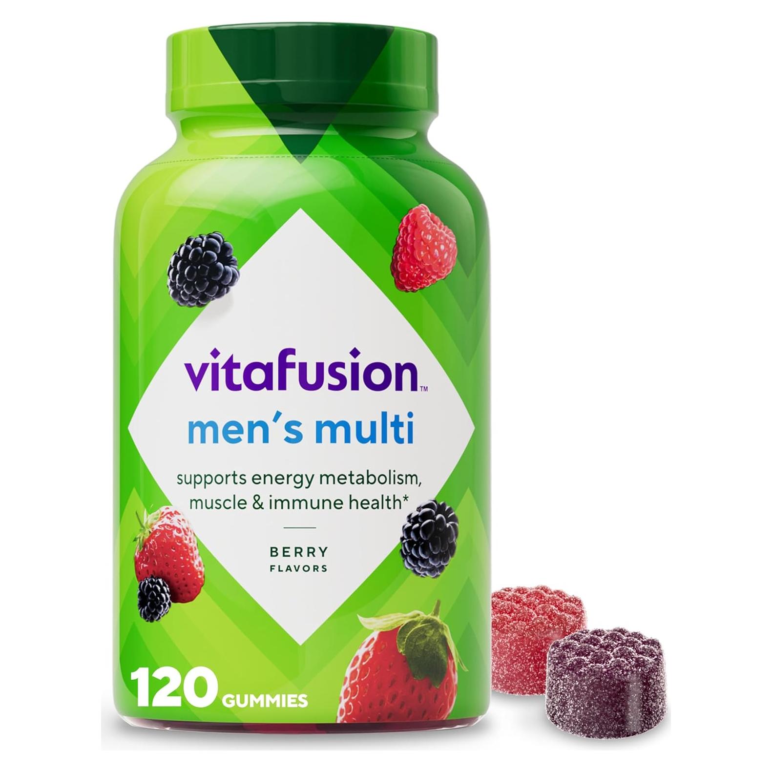 Gomitas Vitafusion para hombres 120 unidades A, C, D, E, B6, B12
