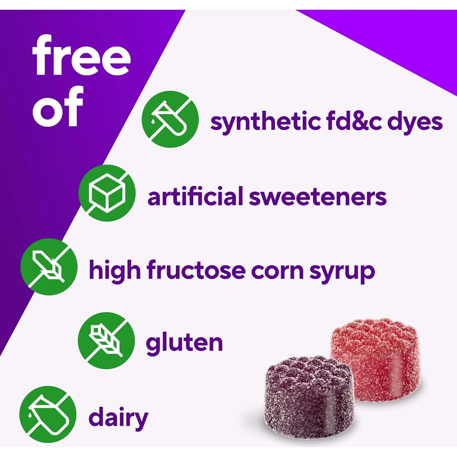 Gomitas Vitafusion para hombres 120 unidades A, C, D, E, B6, B12