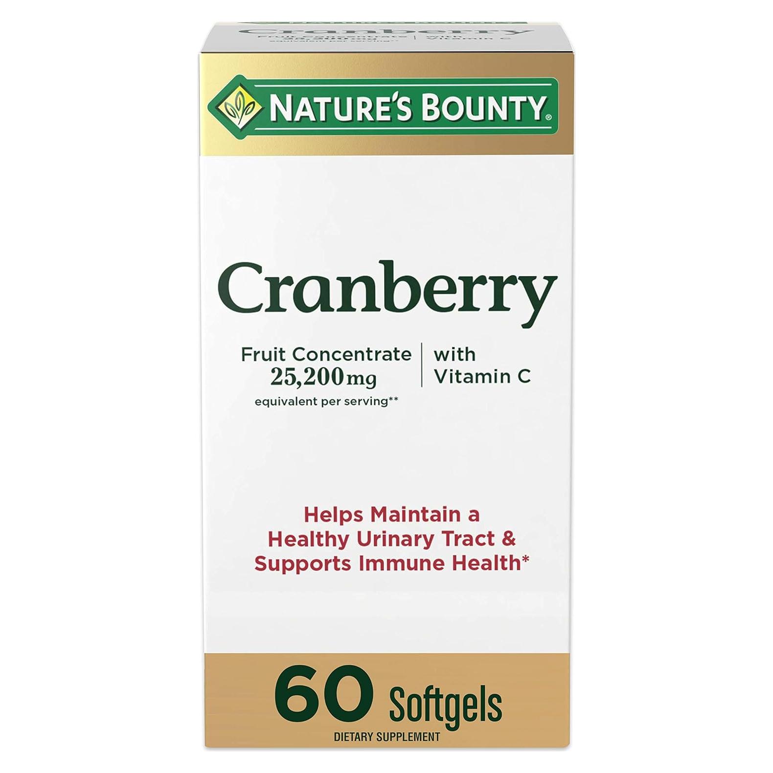 Suplemento Dietético Arándano Nature's Bounty 60 Cápsulas