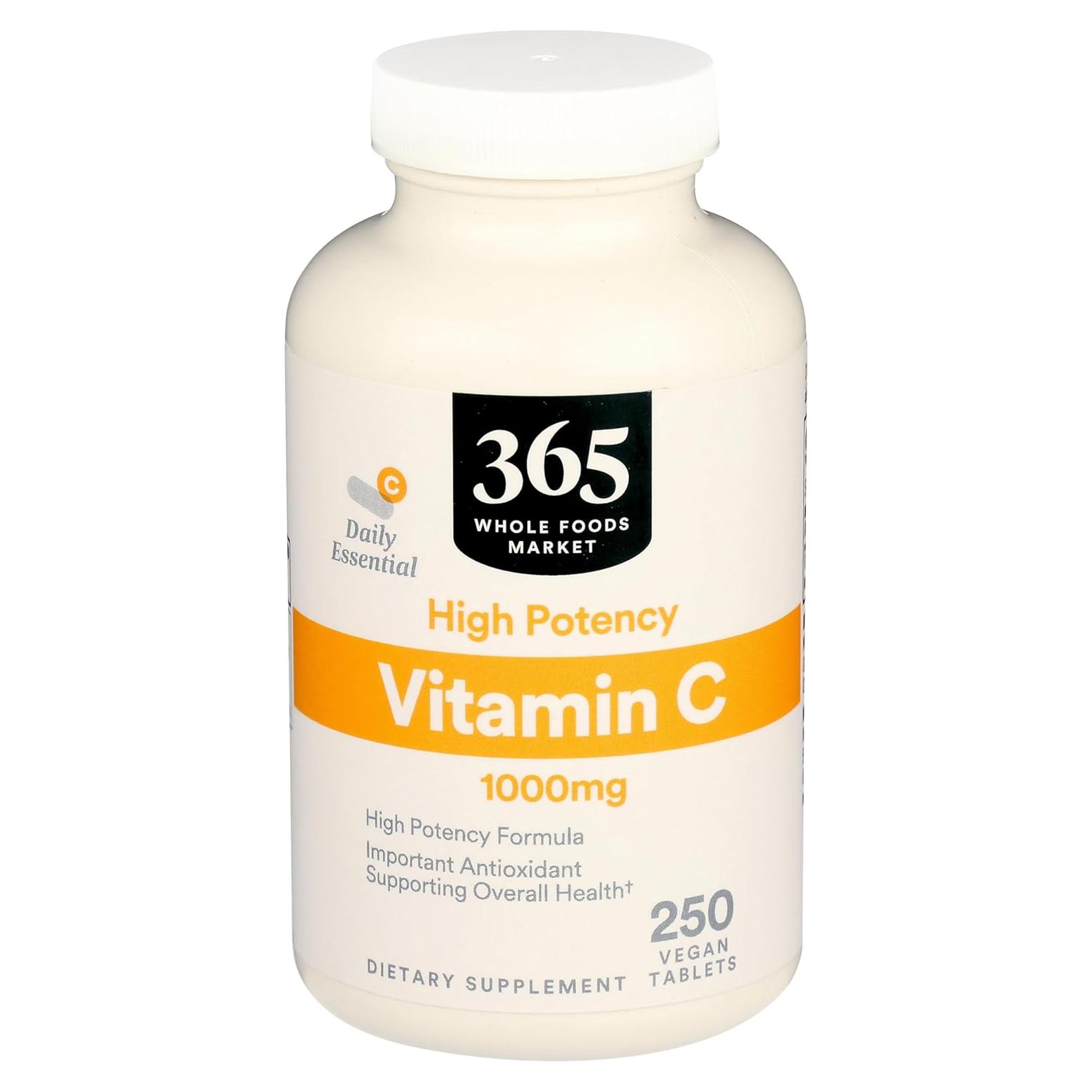 Vitamina C 1000mg Whole Foods Market 250 Cápsulas Veganas