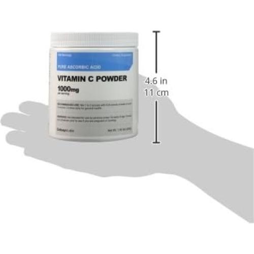Polvo de Ácido Ascórbico Puro Nutricost 1LB Vitamina C