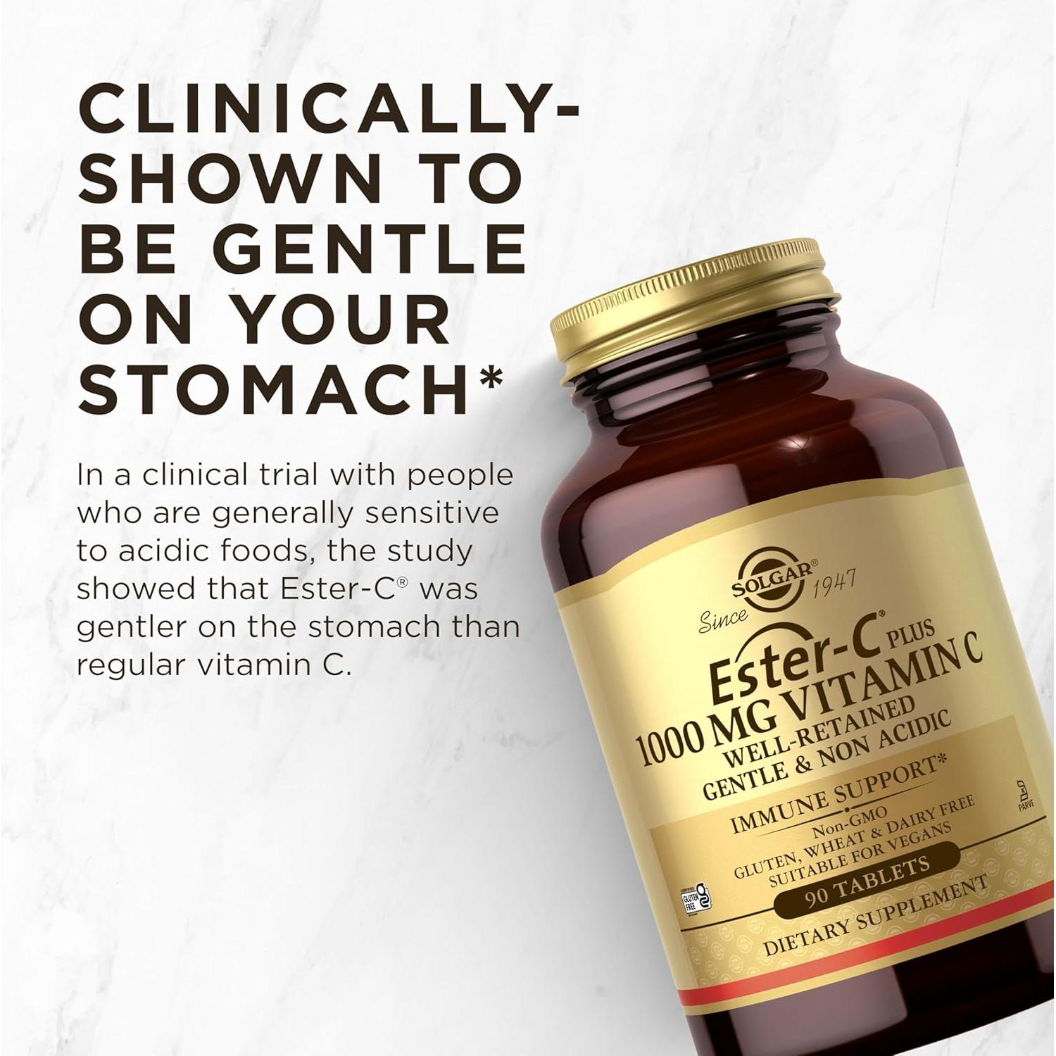 Solgar Ester-C Plus 1000 mg Vitamina C 90 Tabletas Veganas