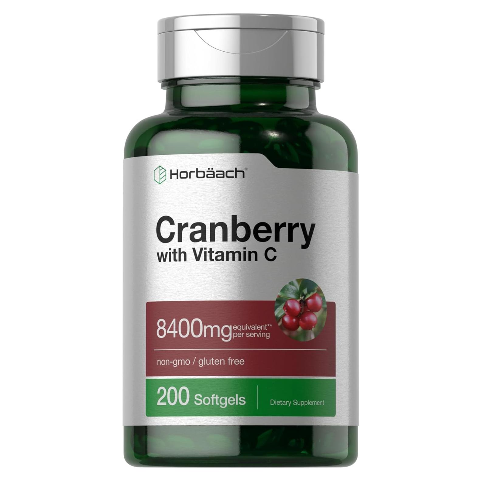 Píldoras de Arándano Horbäach 8400mg | 200 Gelatinas Blandas | Vitamina C